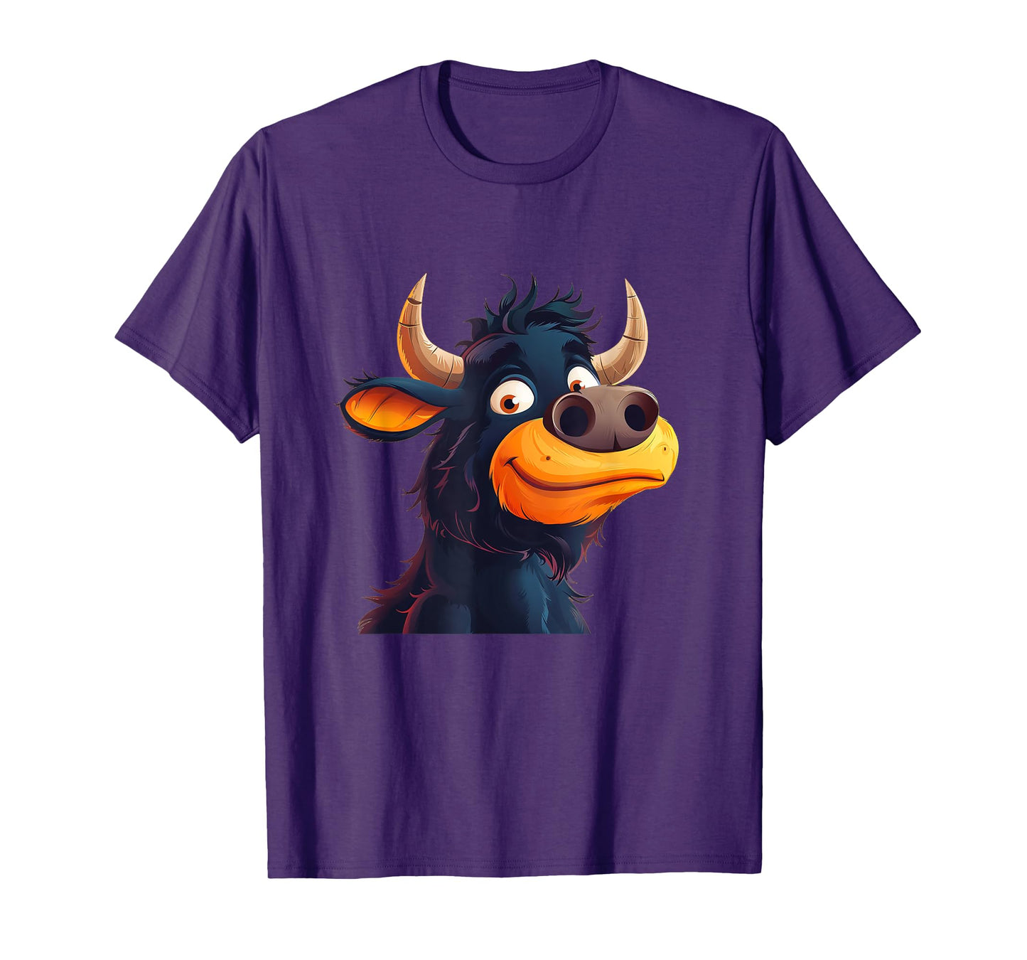 Bullock Face with Horns Costume for funny Cattle Lovers T-Shirt