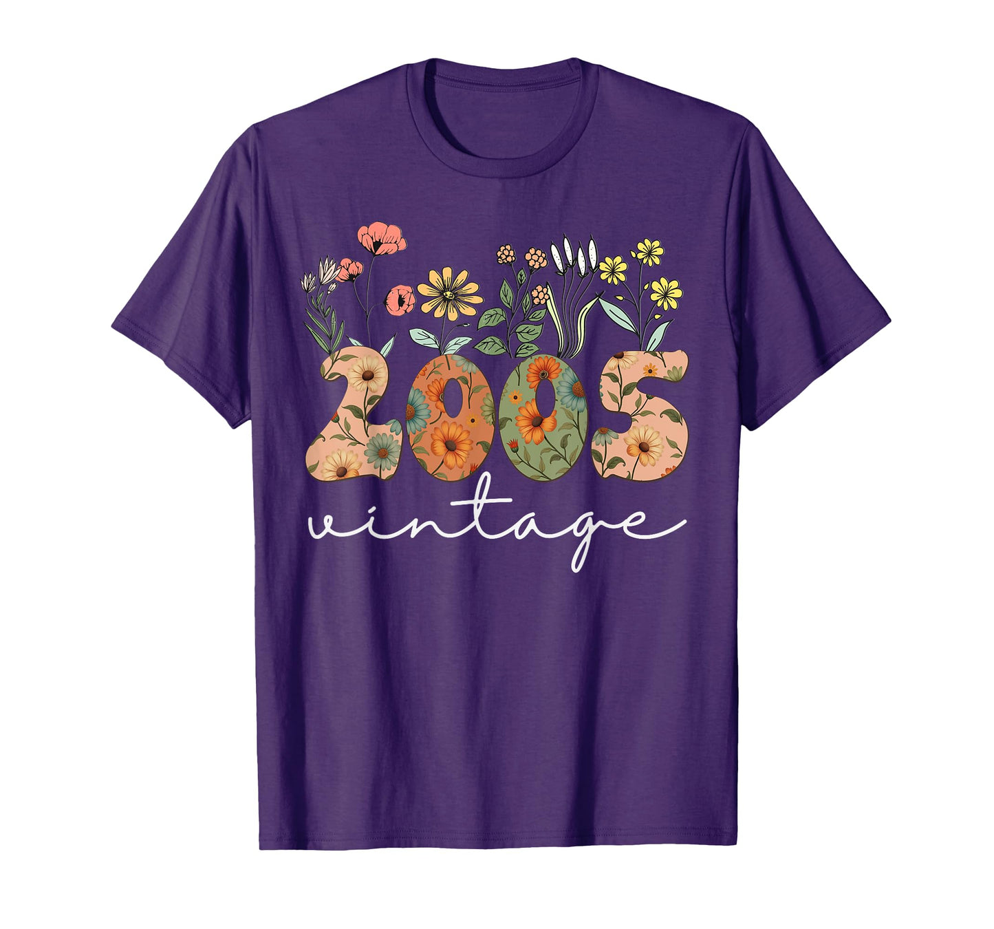 20 Years Old Vintage 2005 18th Birthday Tee Wildflower Women T-Shirt