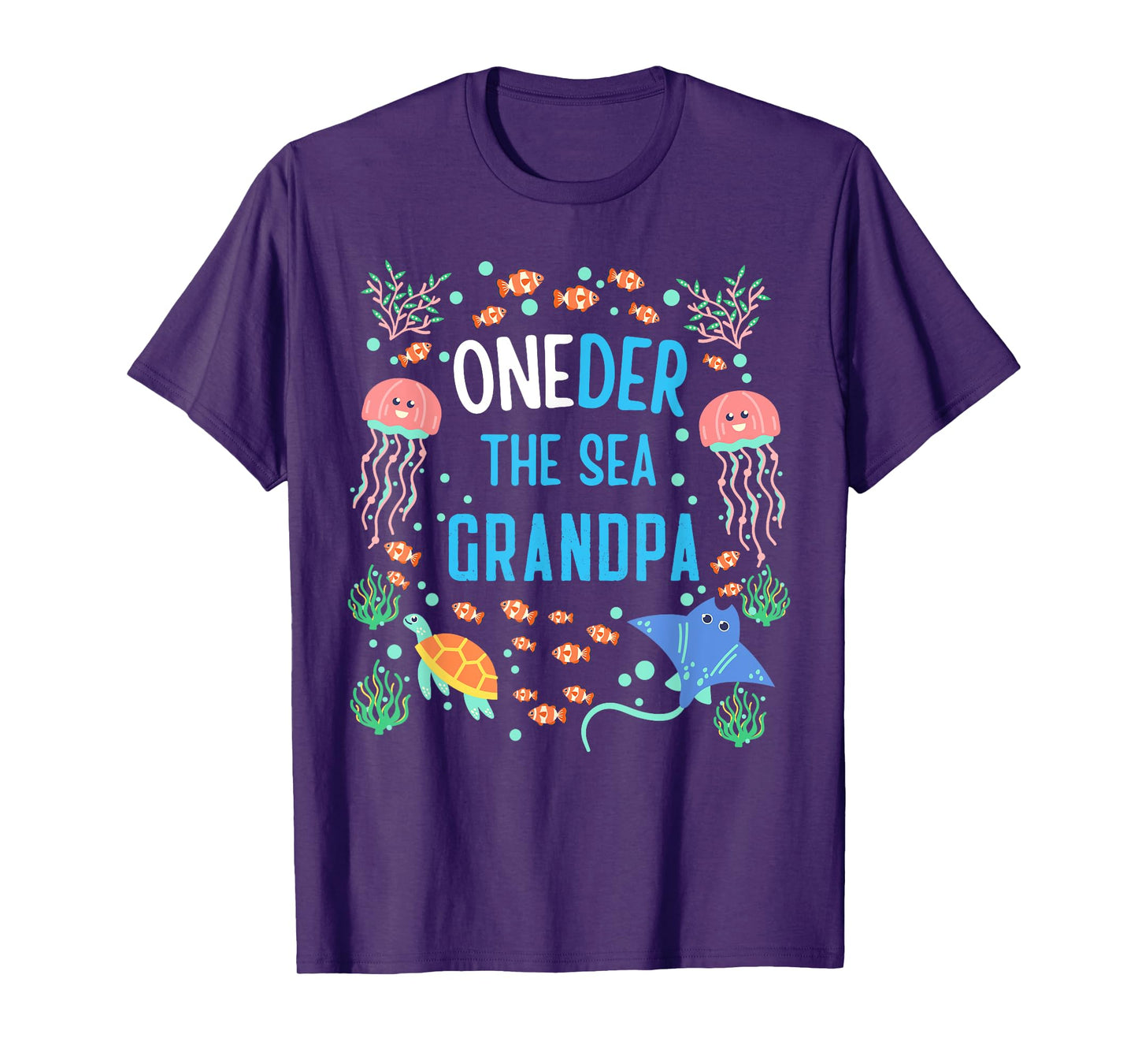 OneDer The Sea Grandpa 1st Birthday Matching T-Shirt