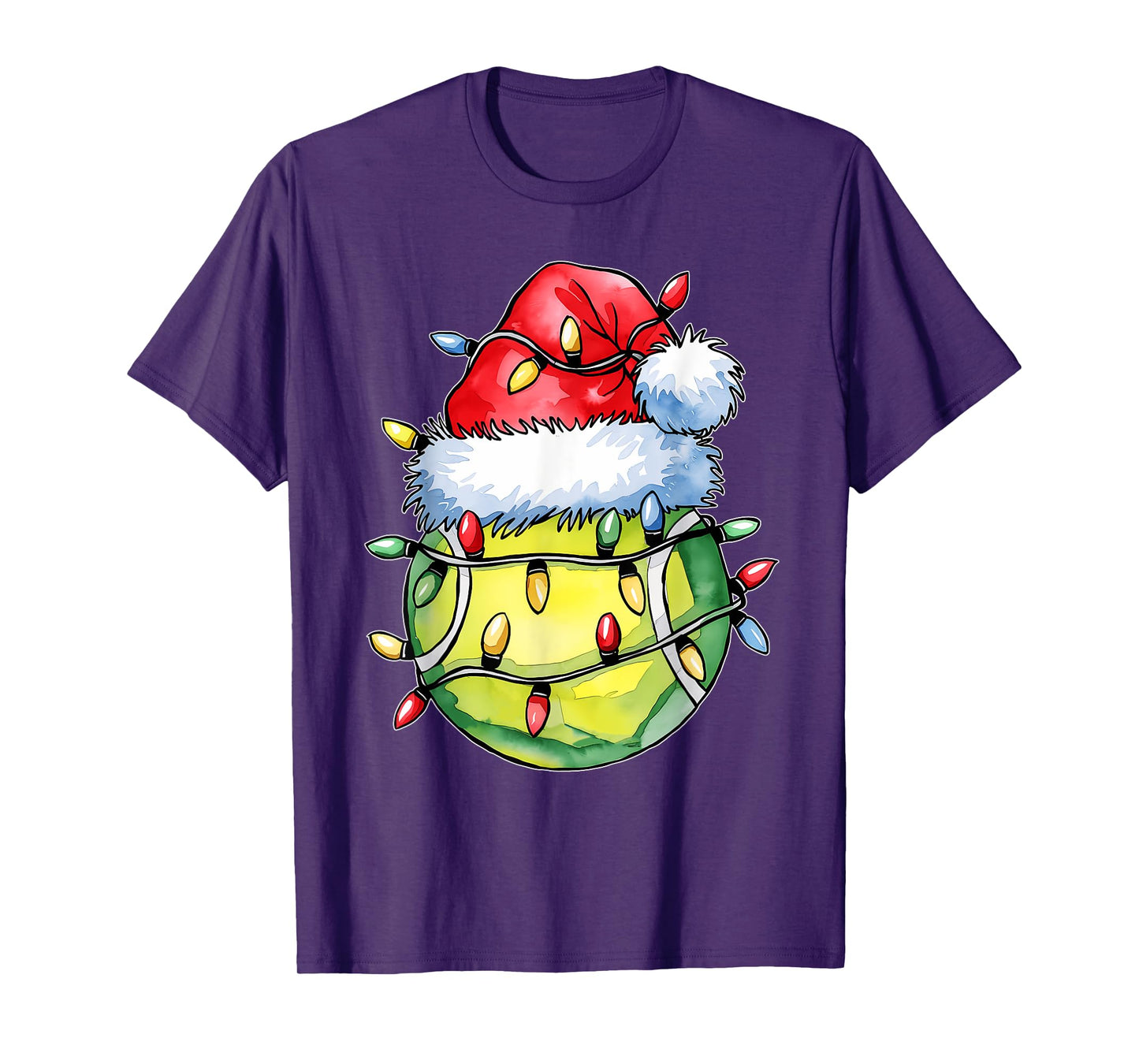 Santa Sports Design For Men Boys Christmas Tennis Player T-Shirt