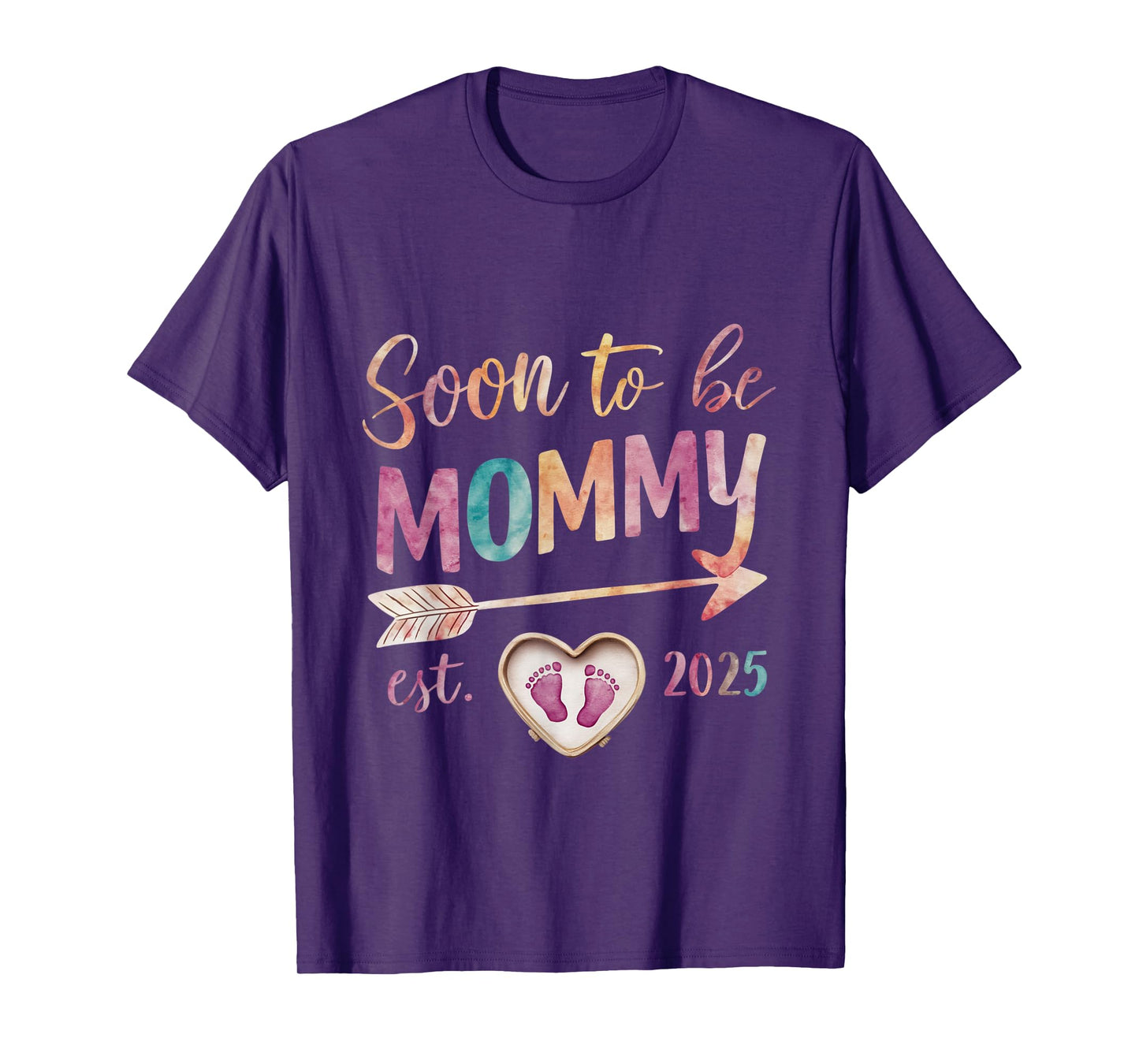 Soon To be Mommy 2025 Mom Est 2025 Loading Promoted to Mommy T-Shirt