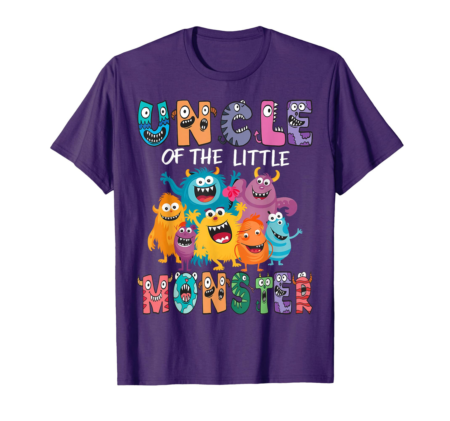 Uncle Of The Little Monster Kids 1St Birthday Party T-Shirt