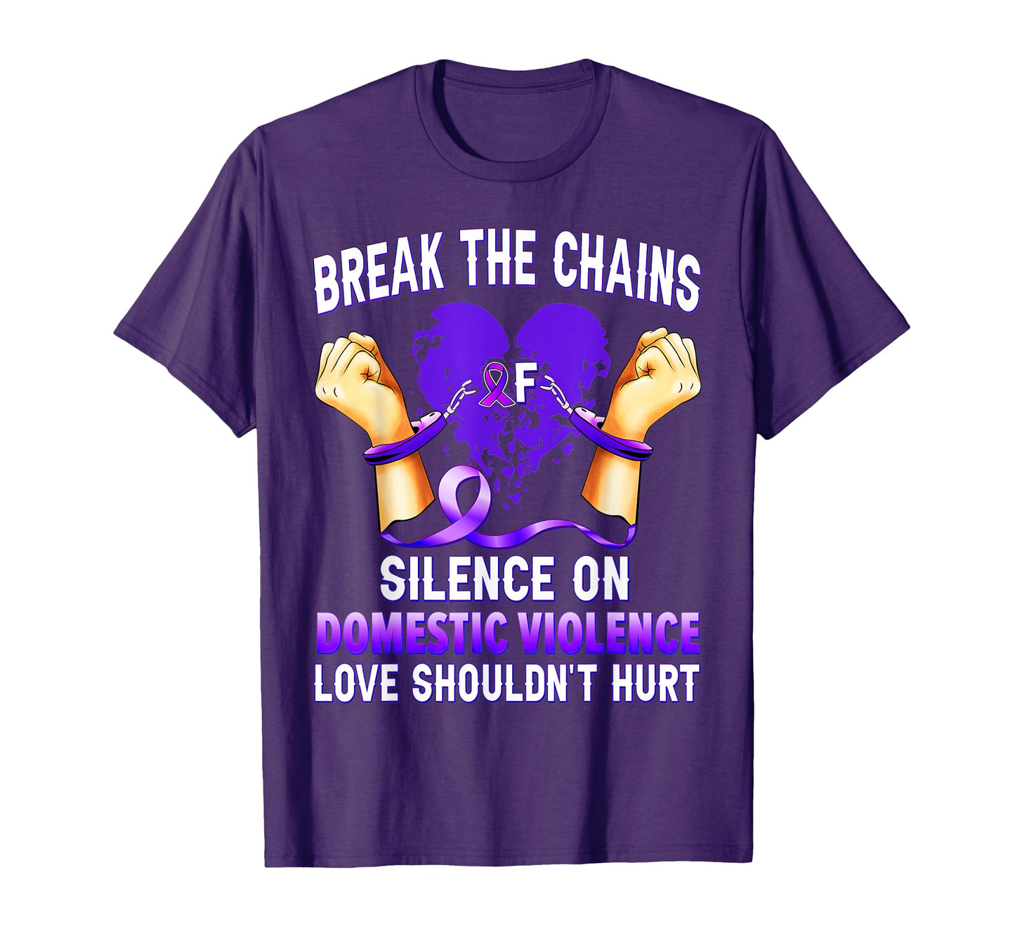 Break The Chains Of Silence On Domestic Violence Awareness T-Shirt