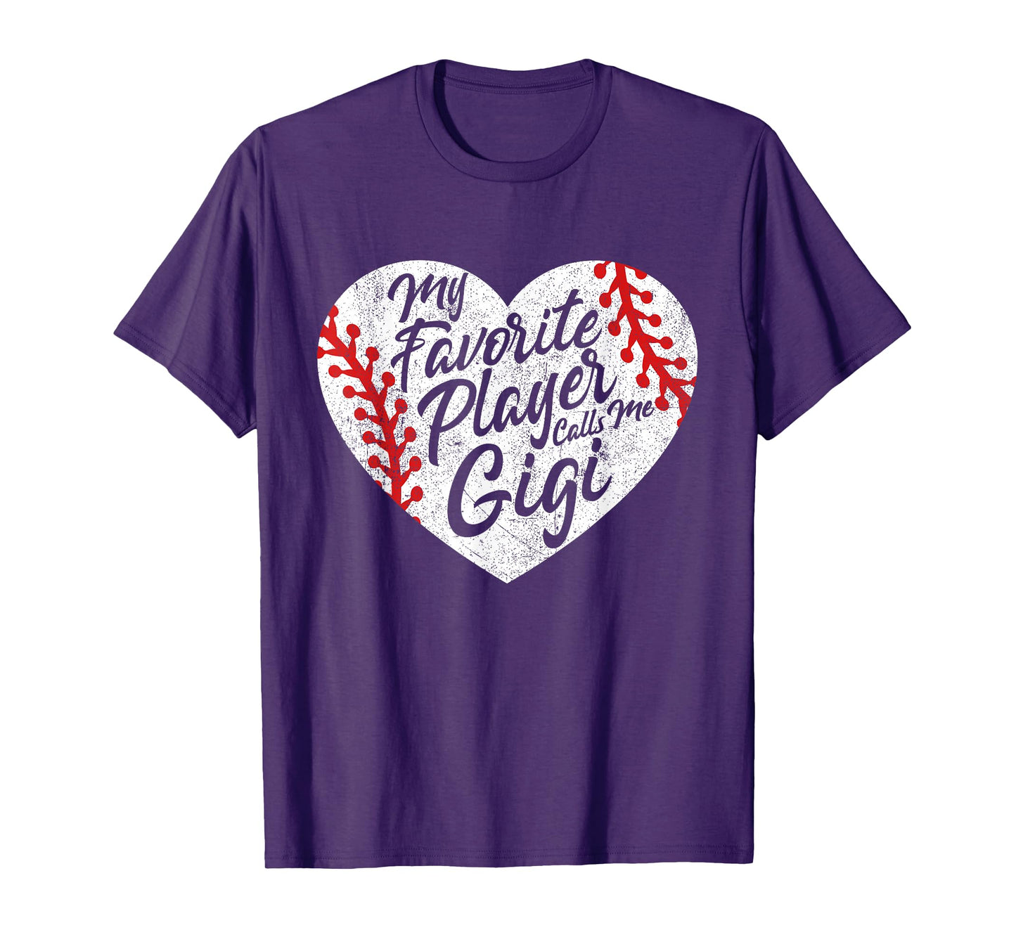 My Favorite Player Calls Me Gigi Baseball Heart Cute Grandma T-Shirt