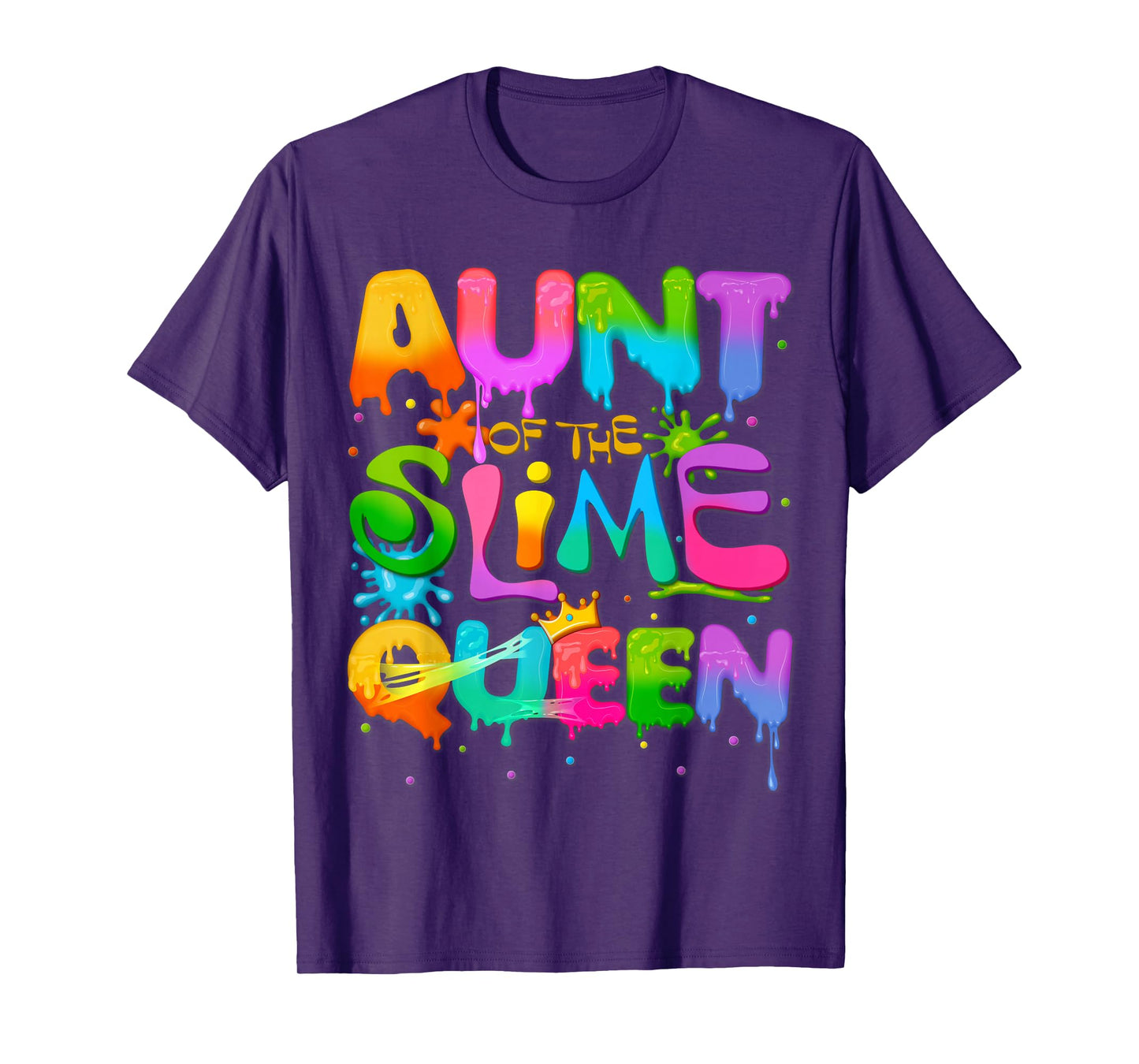 Aunt Of The Slime Queen Birthday Family Matching Party T-Shirt