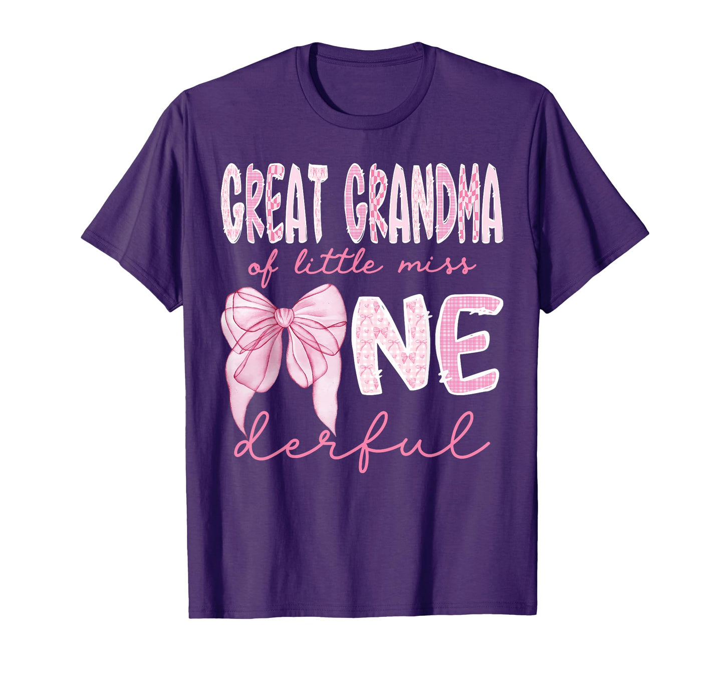 Great Grandma of Little Miss Onederful First Birthday Girl T-Shirt