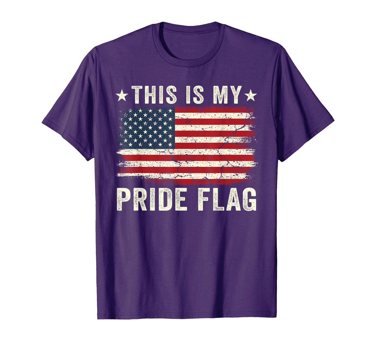 This Is My Pride Flag USA American 4th of July Patriotic Women Men T-Shirt
