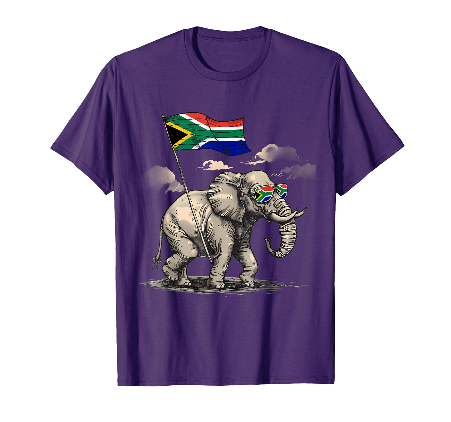 South Africa Flag Wildlife Elephant South African Roots T-Shirt