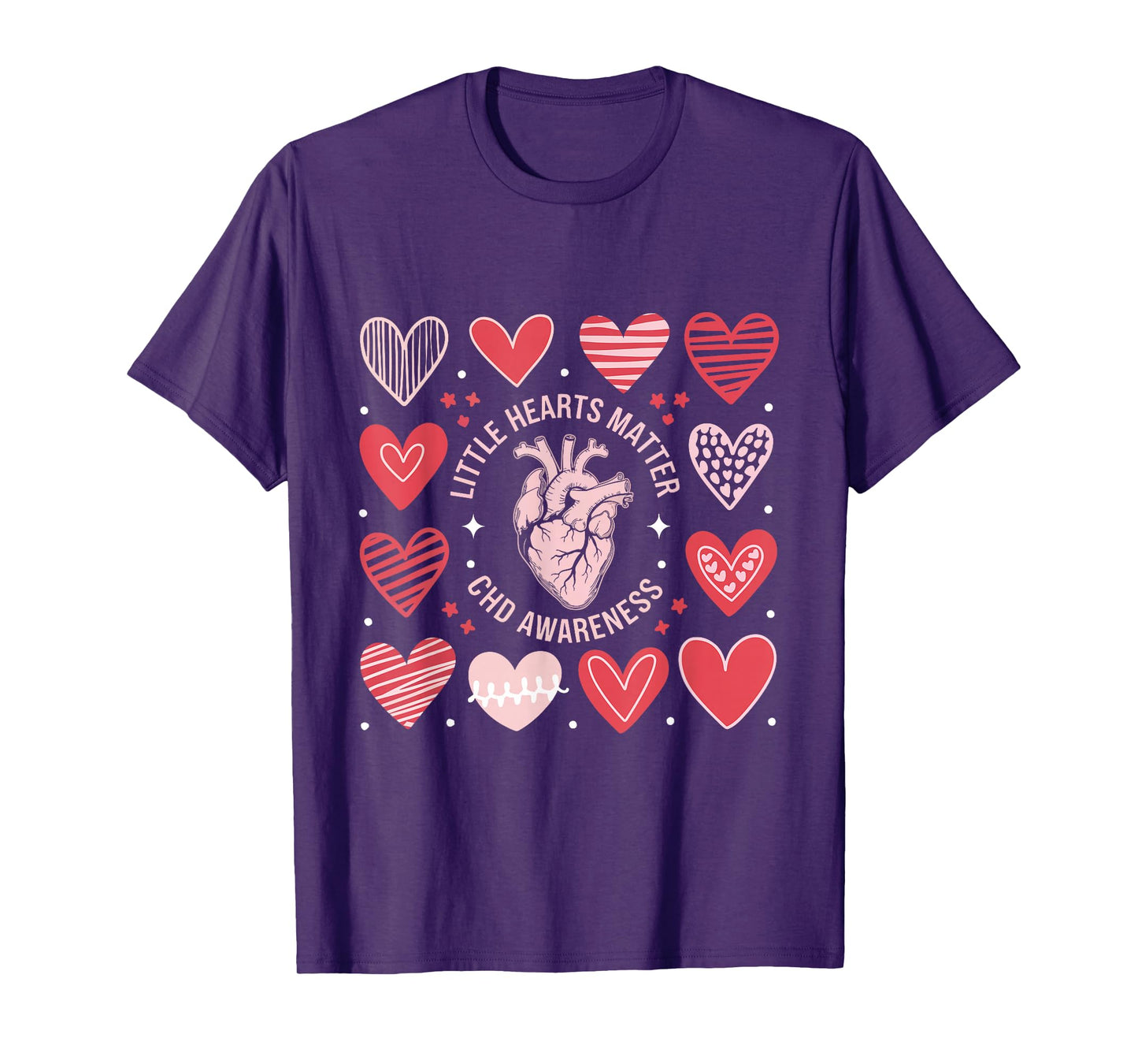 Heart Anatomy Valentine Little Heart Matter CHD Awareness T-Shirt