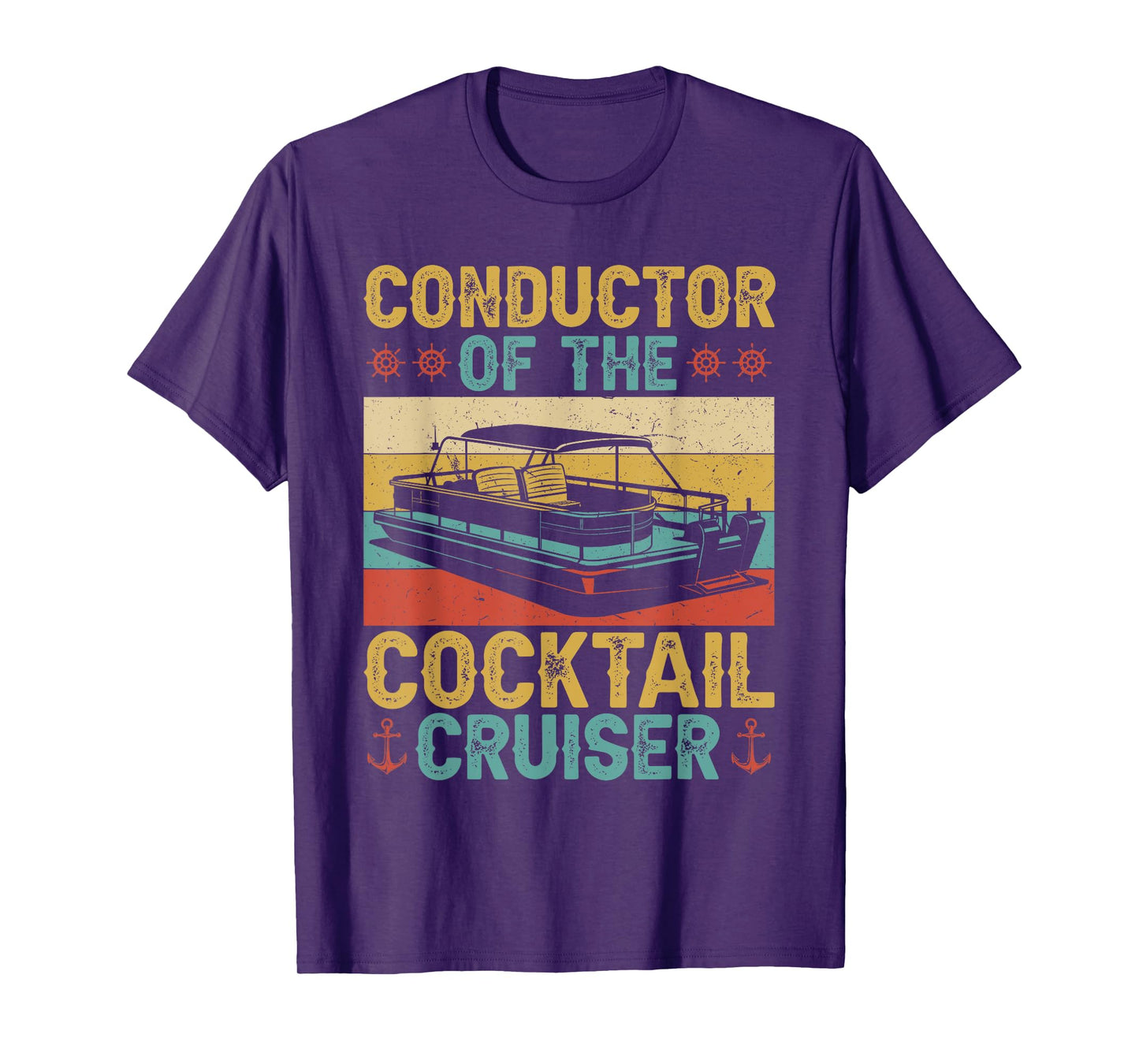 Conductor Cocktail Cruiser Boating Captain Pontoon Boat T-Shirt
