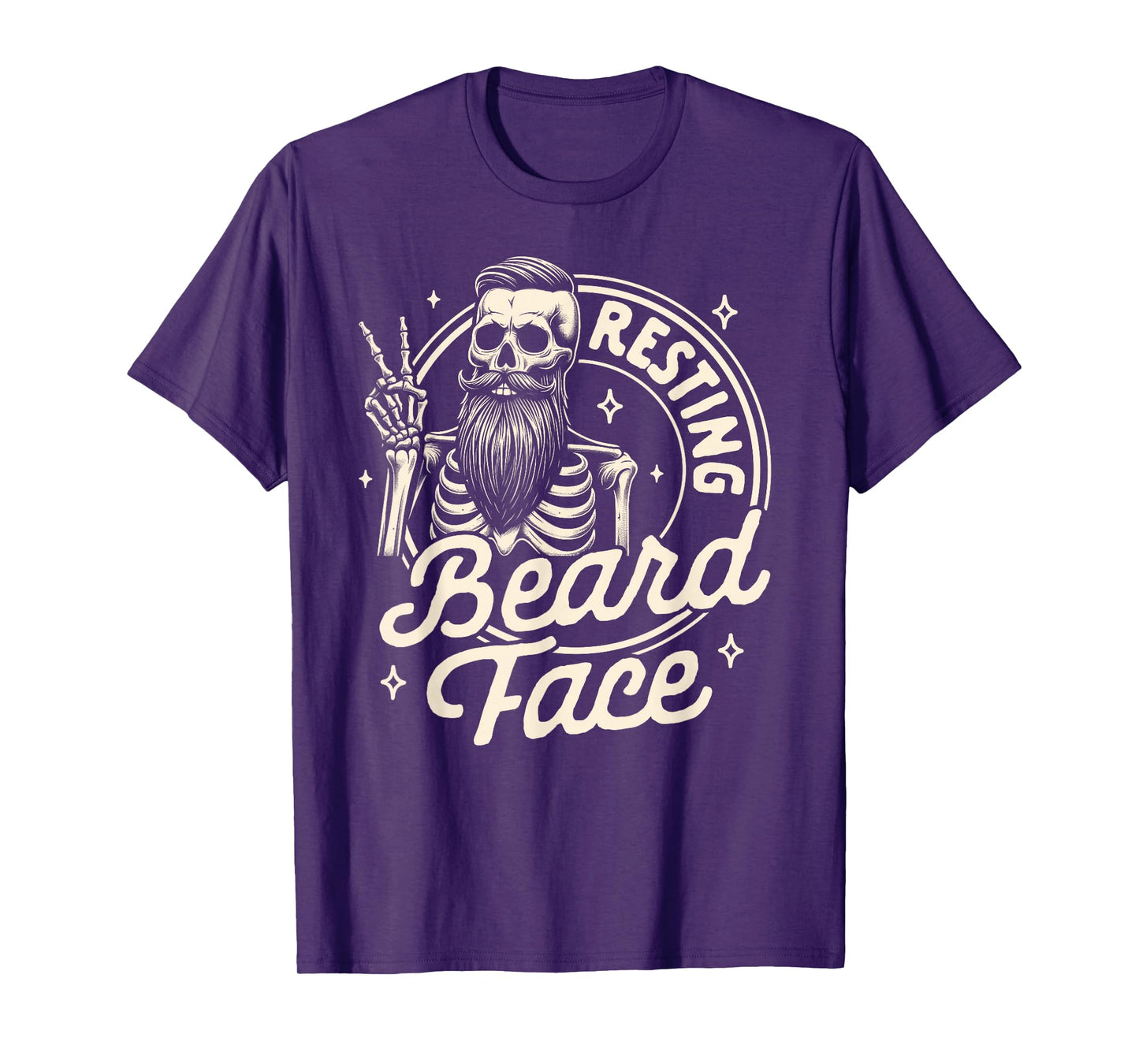 Bearded Dad Daddy Papa Father’s Day Resting Beard Face T-Shirt