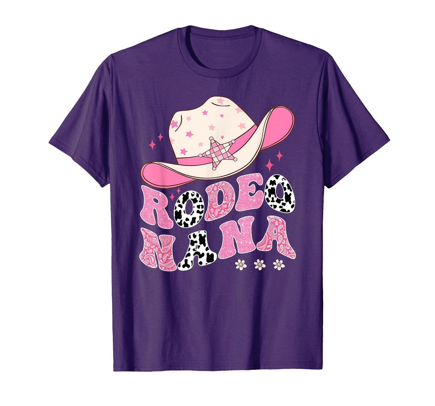 Rodeo Nana Pink CowGirl 1St Birthday Family Matching T-Shirt