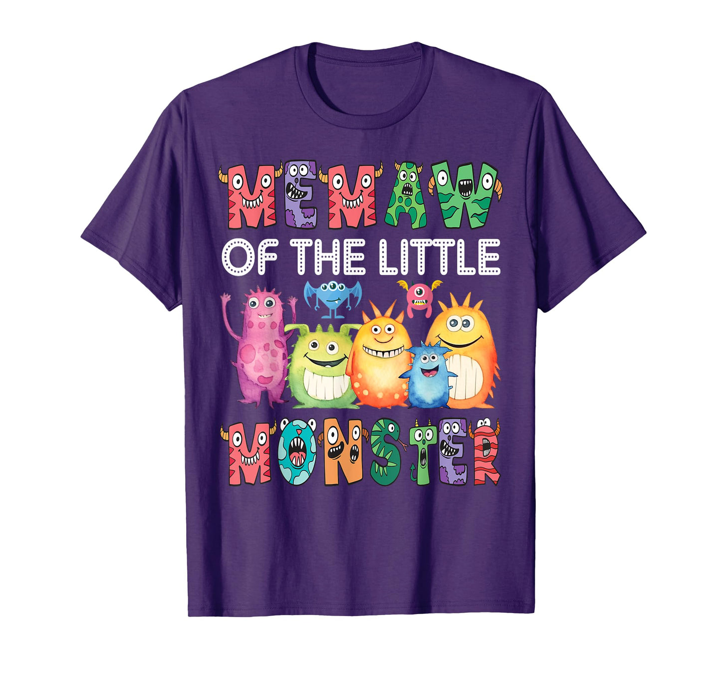 Memaw Of The Little Monster Kids 1St Birthday Party T-Shirt