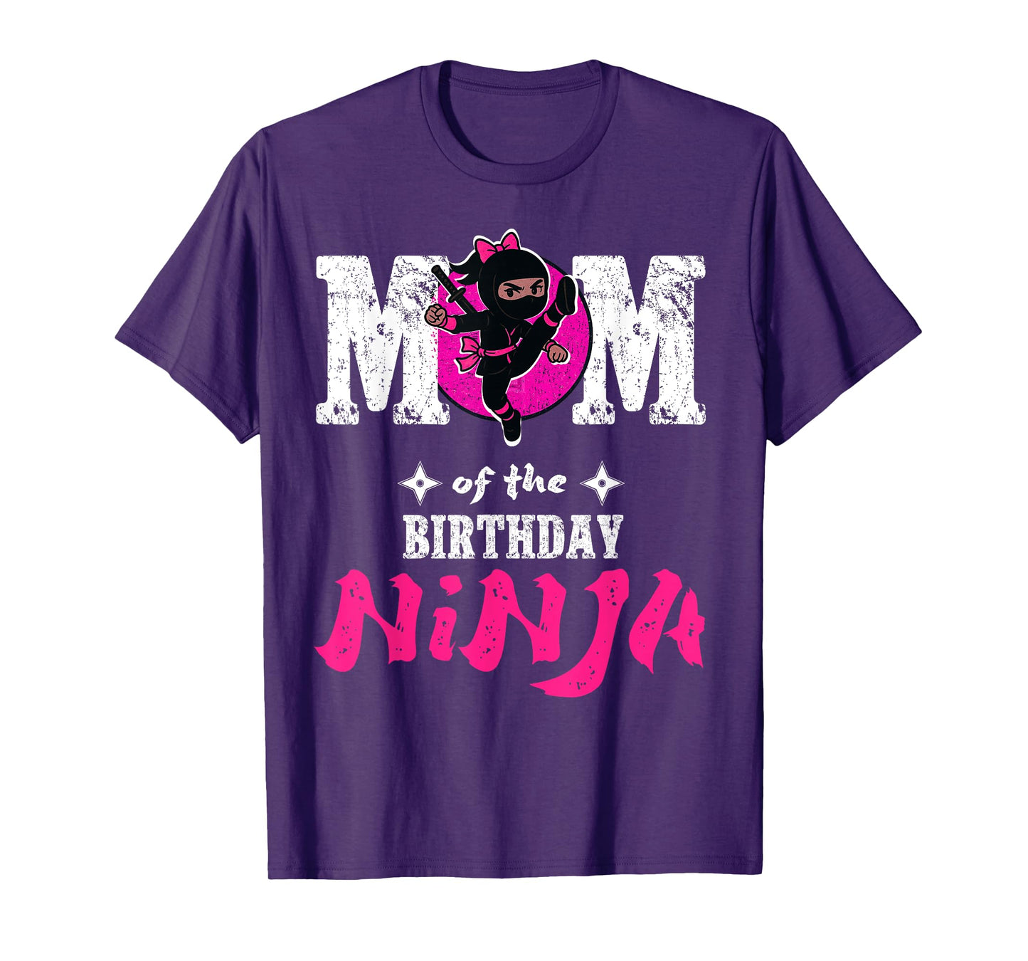Mom of The Birthday Ninja Funny Girl Ninja Birthday T-Shirt