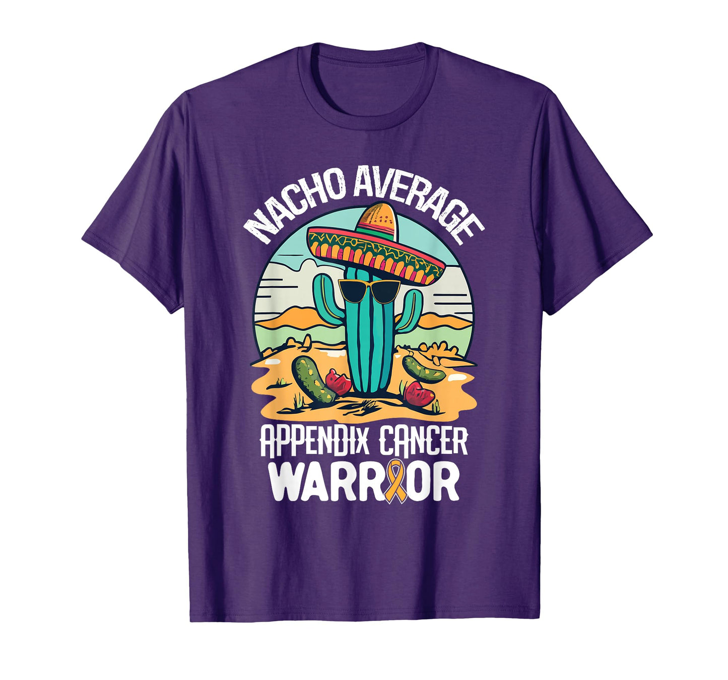 Nacho- Appendix Cancer Awareness Supporter Ribbon T-Shirt