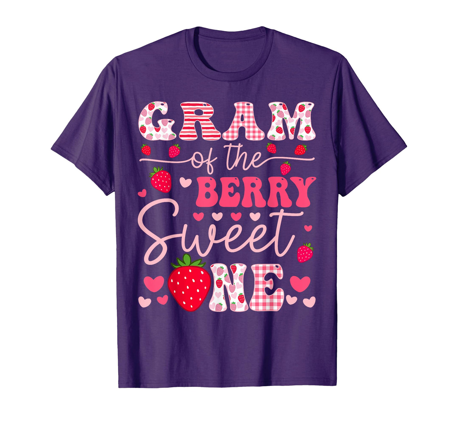 Gram Of The Berry Sweet One Strawberry Groovy T-Shirt