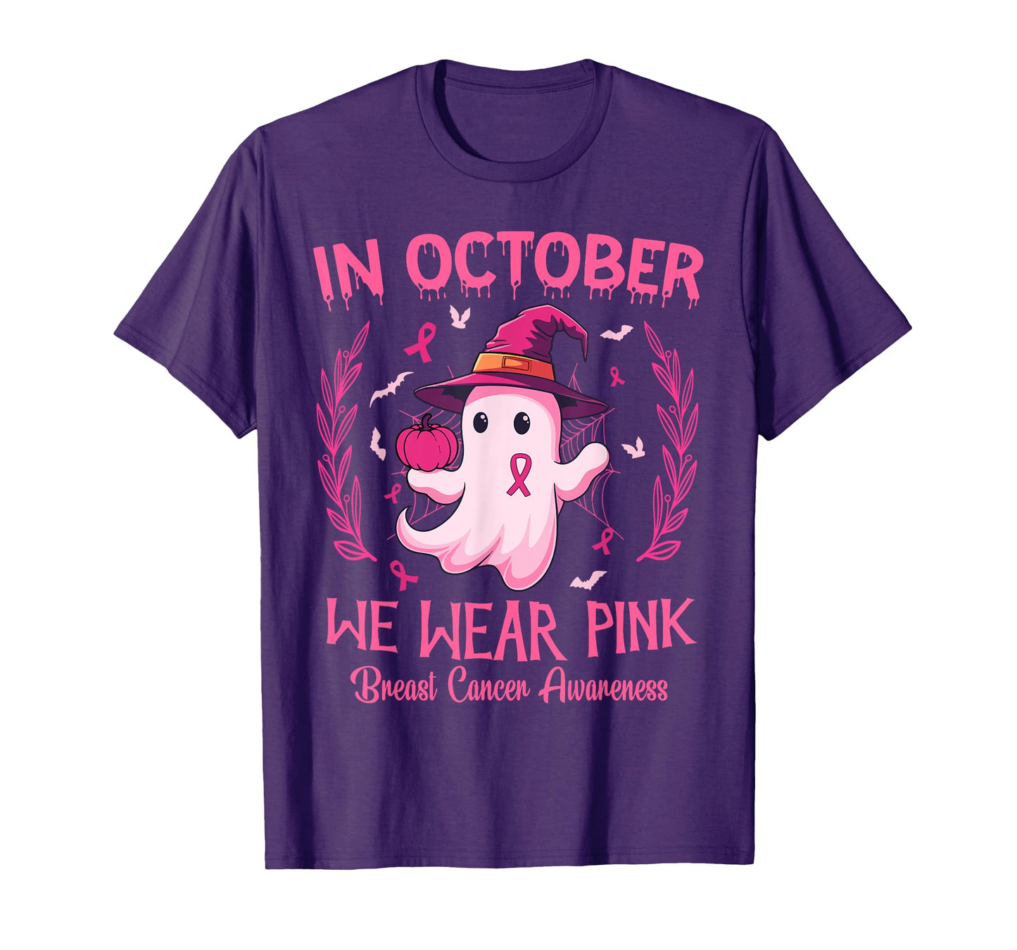 In October We Wear Pink Breast Cancer Awareness Women T-Shirt