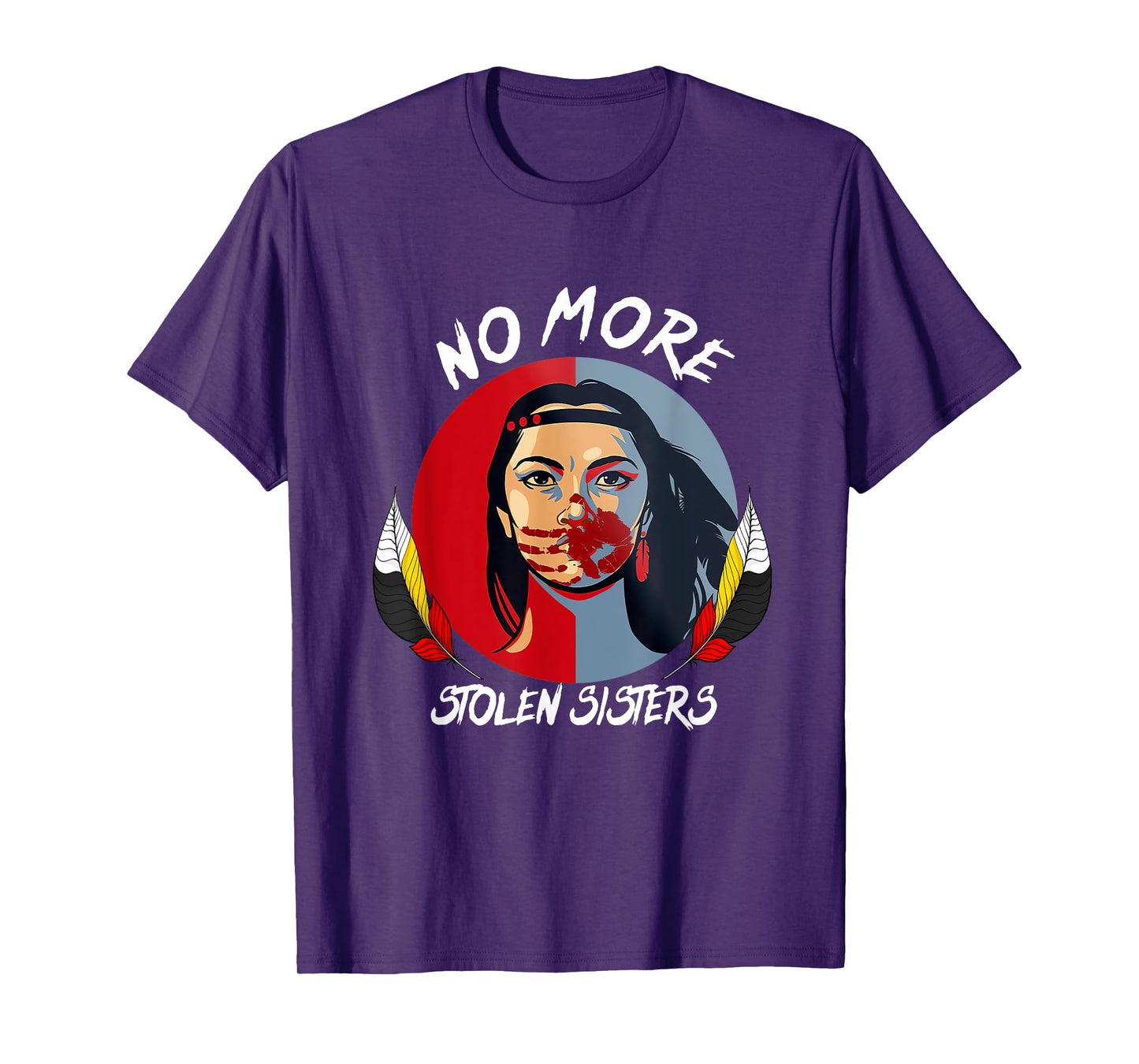 No More Stolen Sister MMIW Indigenous Red Hand T-Shirt