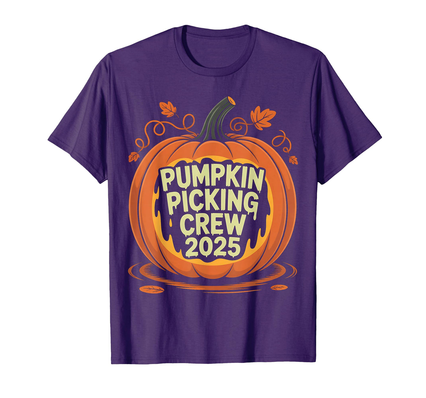 Pumpkin Picking Crew 2025 Halloween Fun T-Shirt