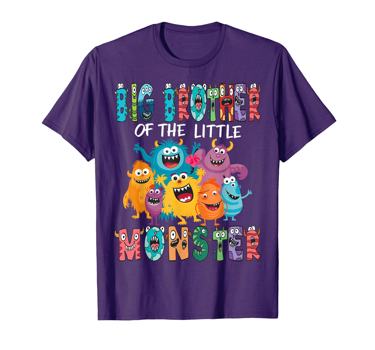 Big Brother Of The Little Monster Kids 1St Birthday Party T-Shirt