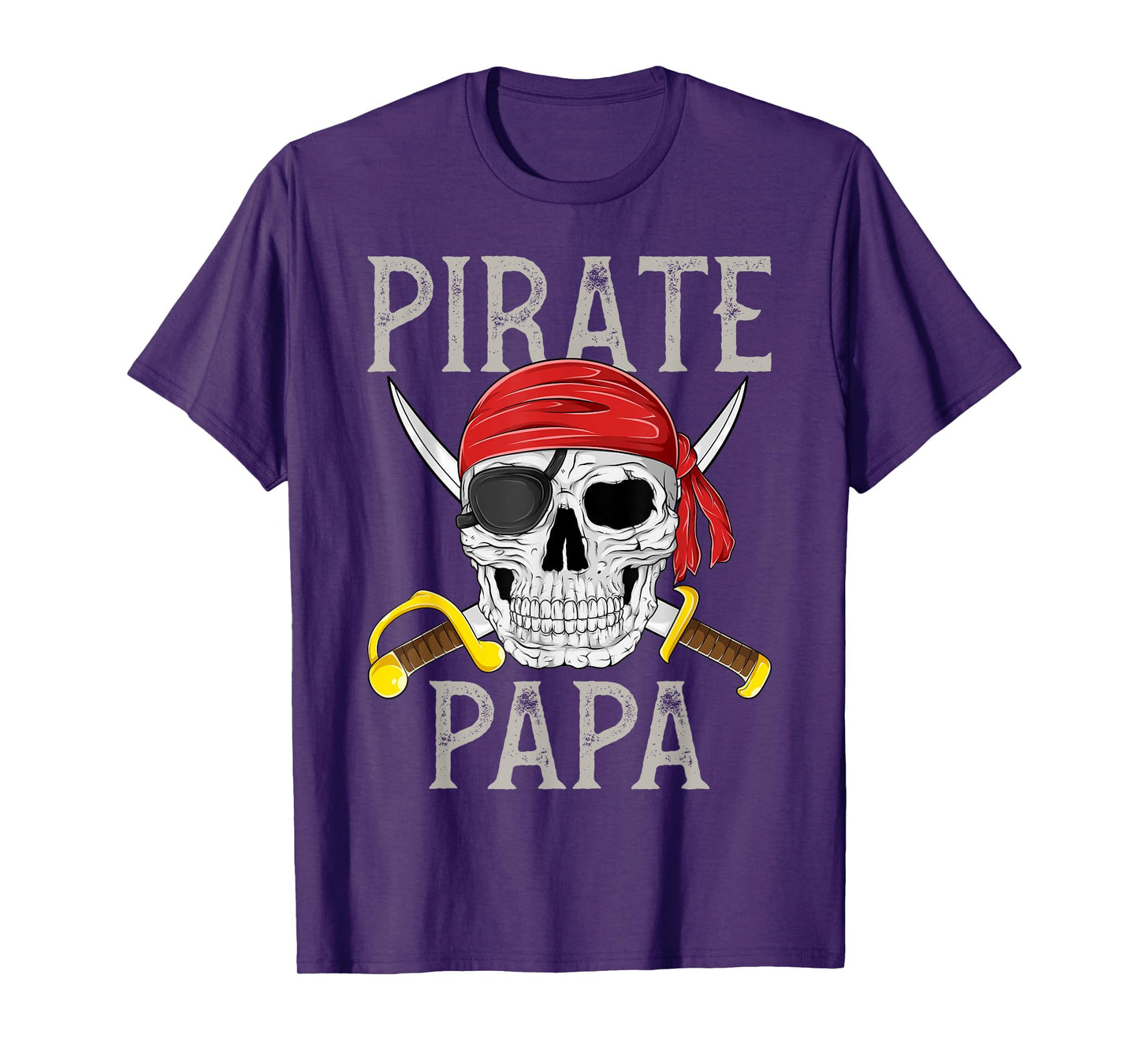 Pirate Papa Jolly Roger Flag Skull Family Pirates T-Shirt