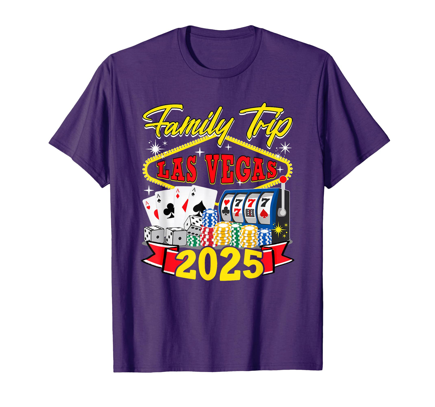 Family Las Vegas Trip 2025 Funny Family Matching Parties T-Shirt