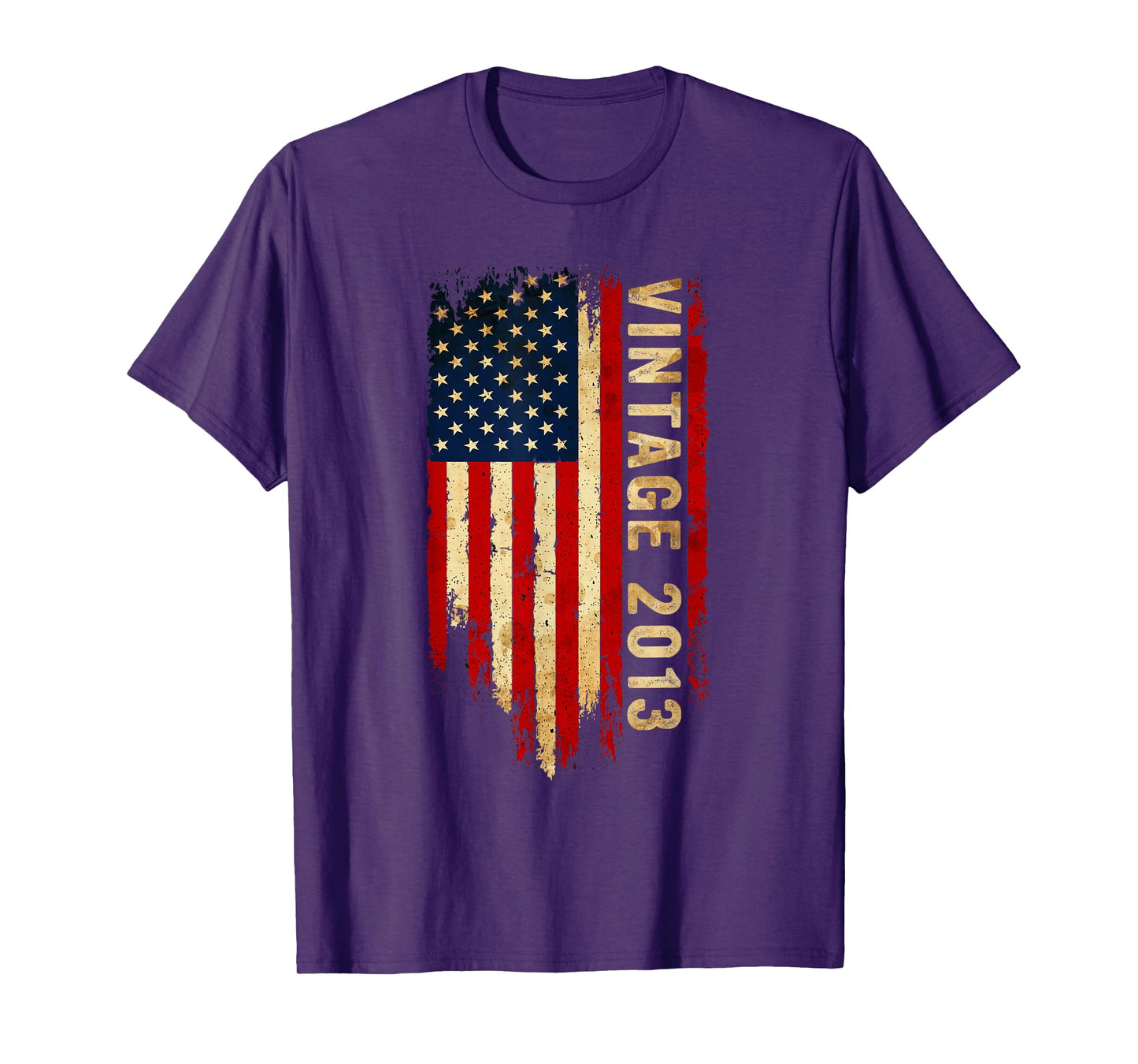 12 Years Old Vintage 2013 American Flag 12th Birthday Gifts T-Shirt