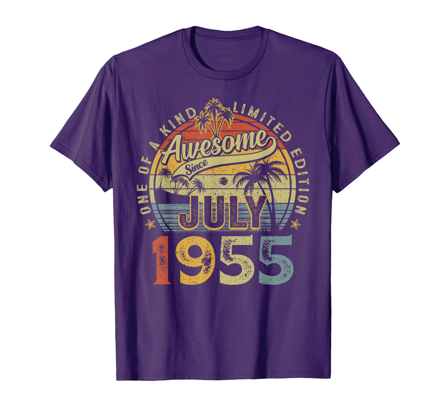 70 Years Old Vintage July 1955 Retro 70th Birthday Men Women T-Shirt