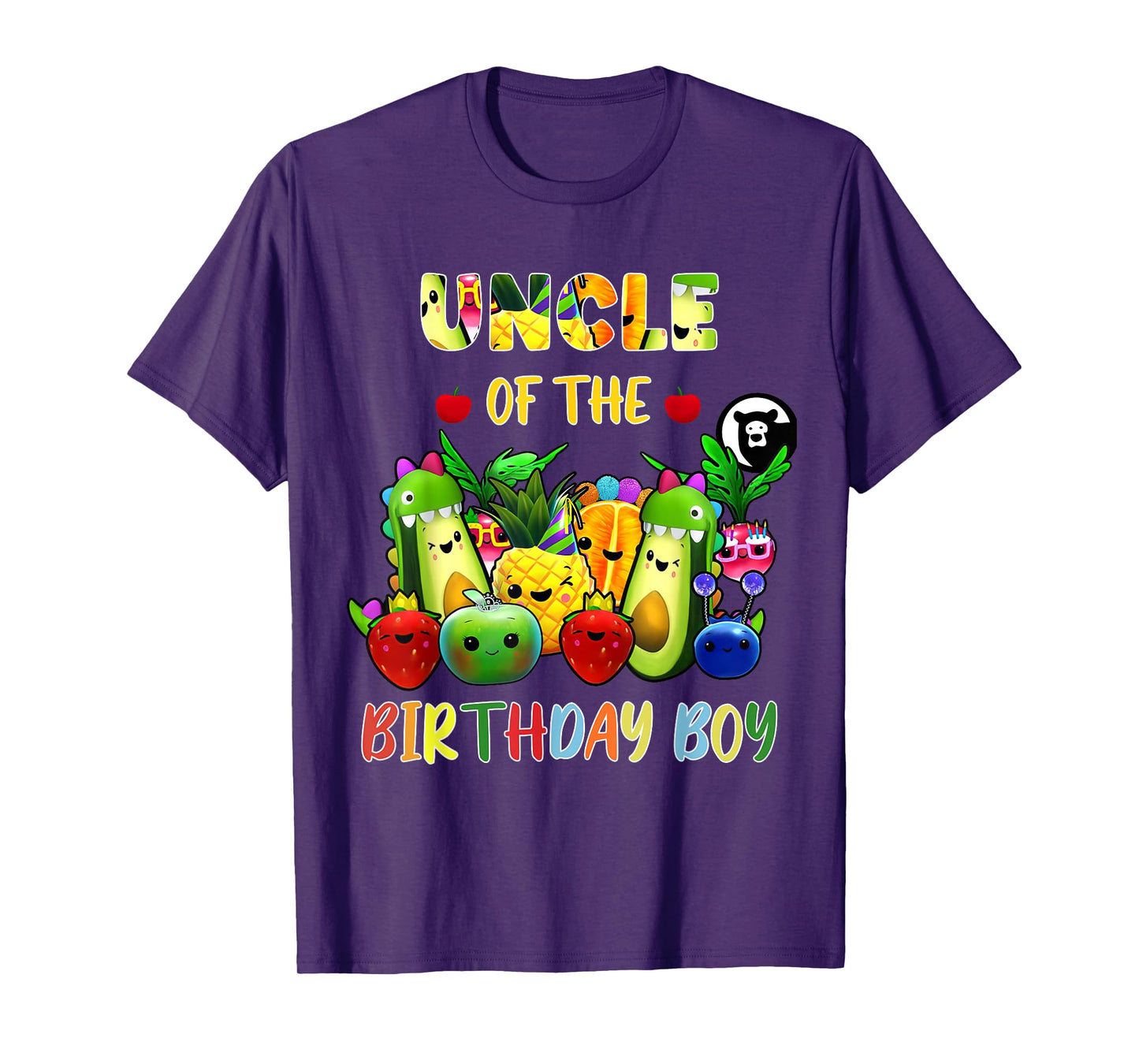Uncle Of The Birthday Boy Family Fruit Birthday Hey Bear T-Shirt