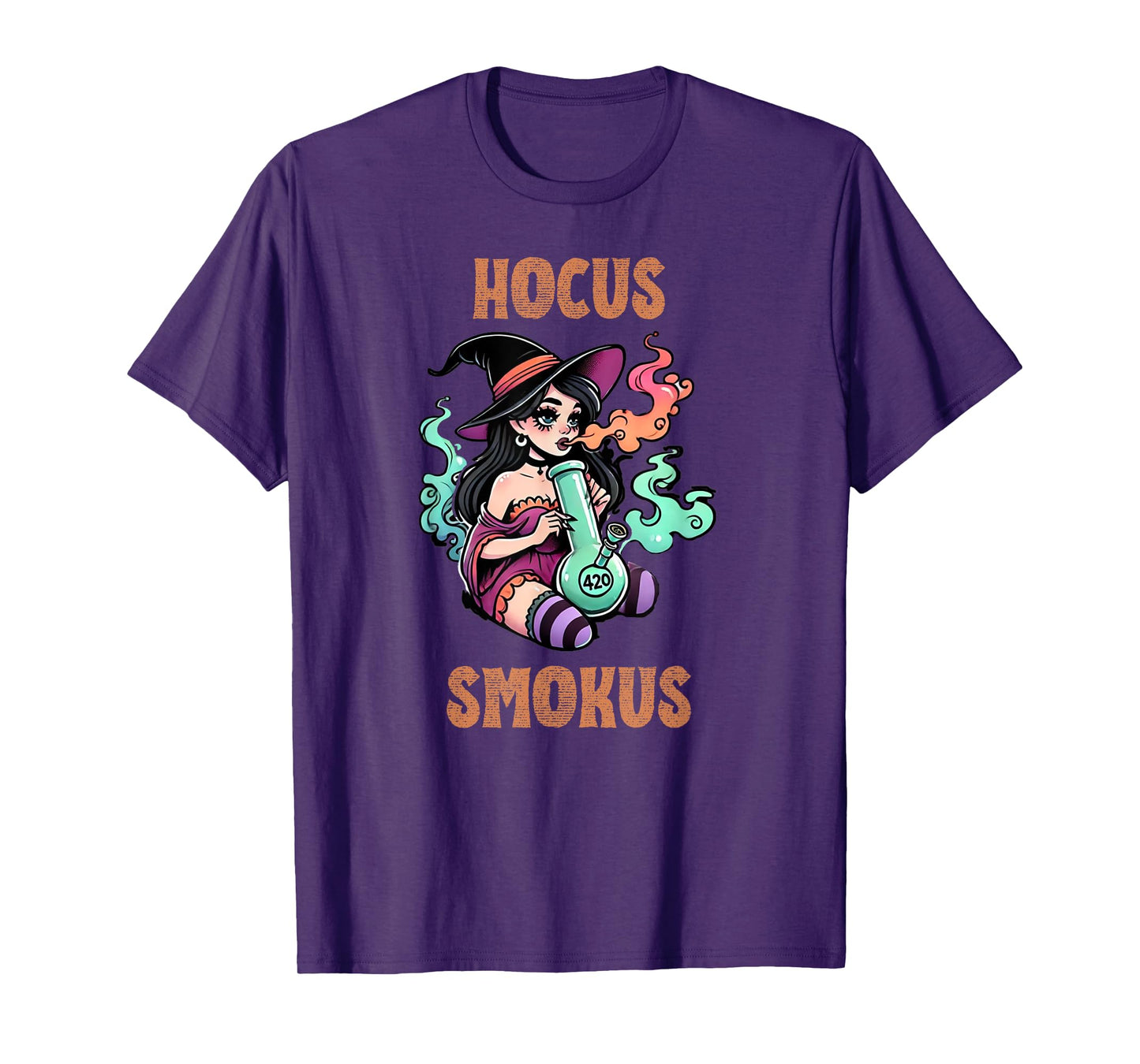 Halloween Witch Marijuana Cannabis Weed Funny 420 Humor Gift T-Shirt