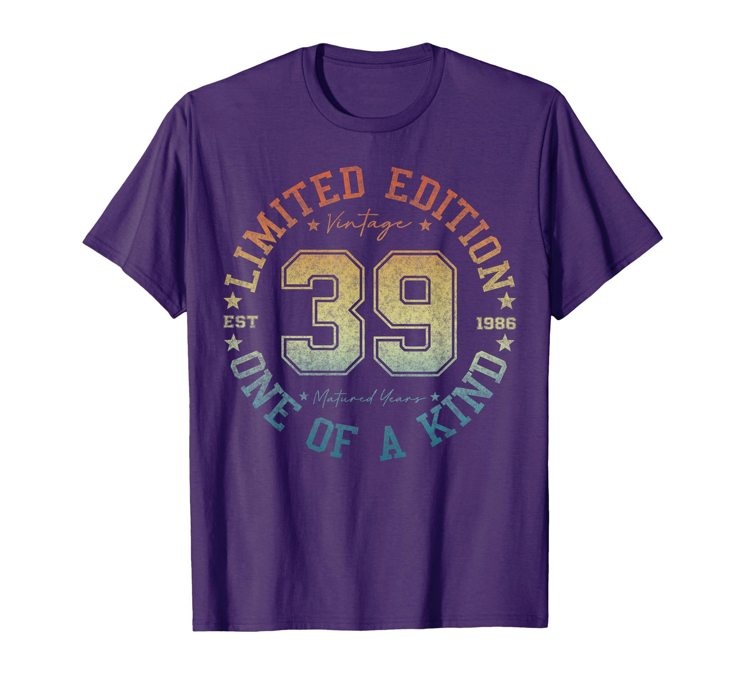 39 Year Old Gifts Vintage 1986 Limited Edition 39th Birthday T-Shirt