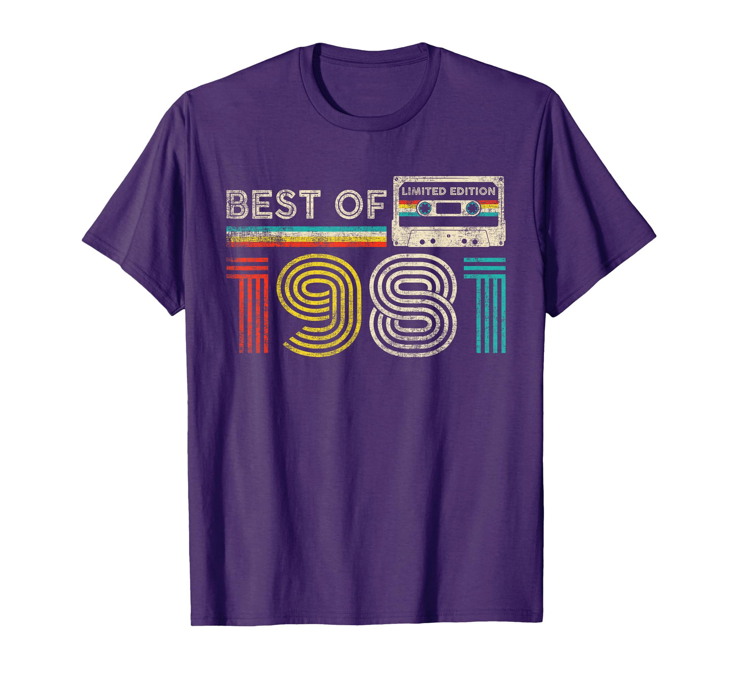 Best of 1981 44th Birthday 44 Years Old Men Women Vintage T-Shirt
