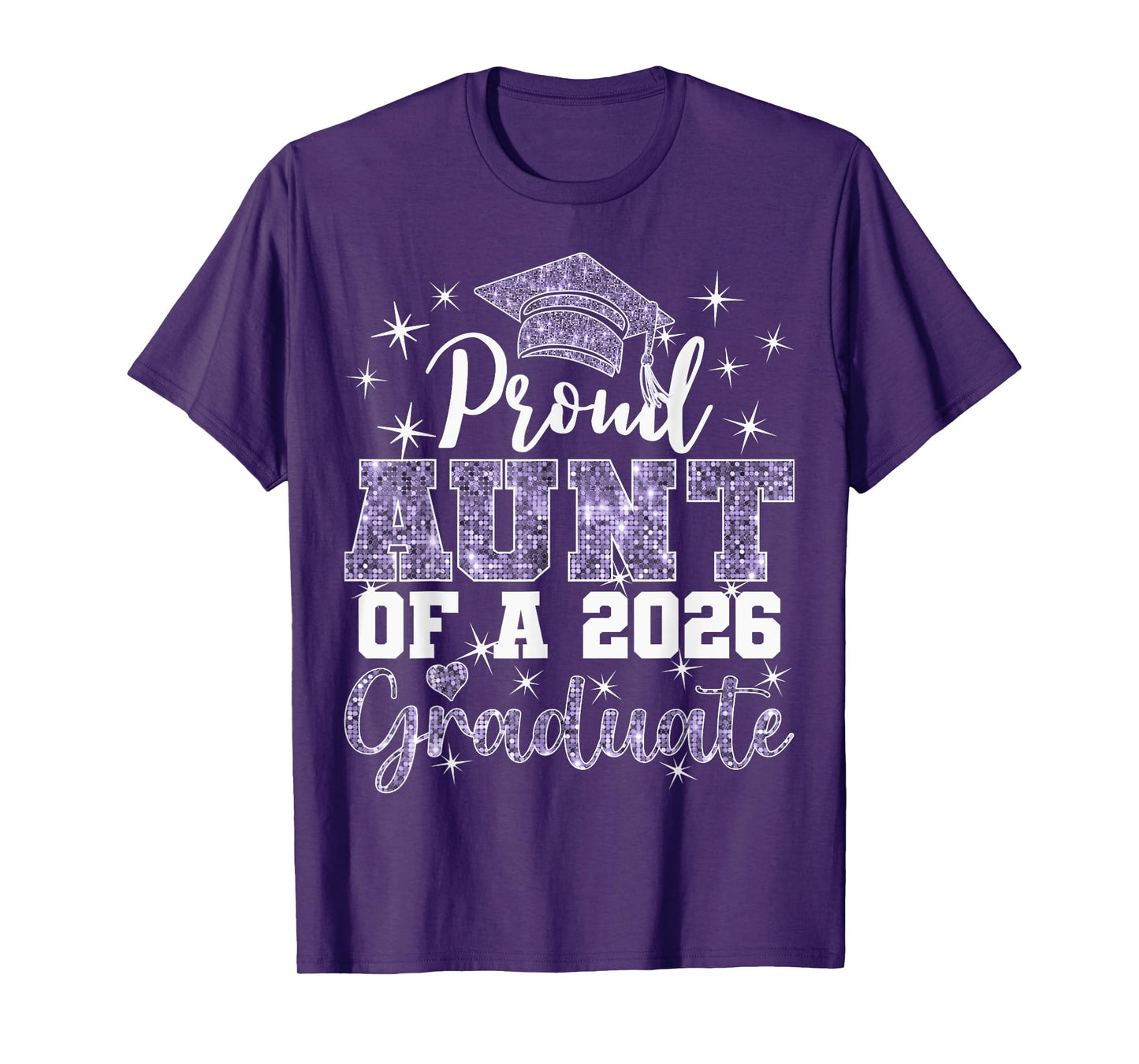 Super Proud Aunt of 2026 Graduate Senior Graduation Family T-Shirt
