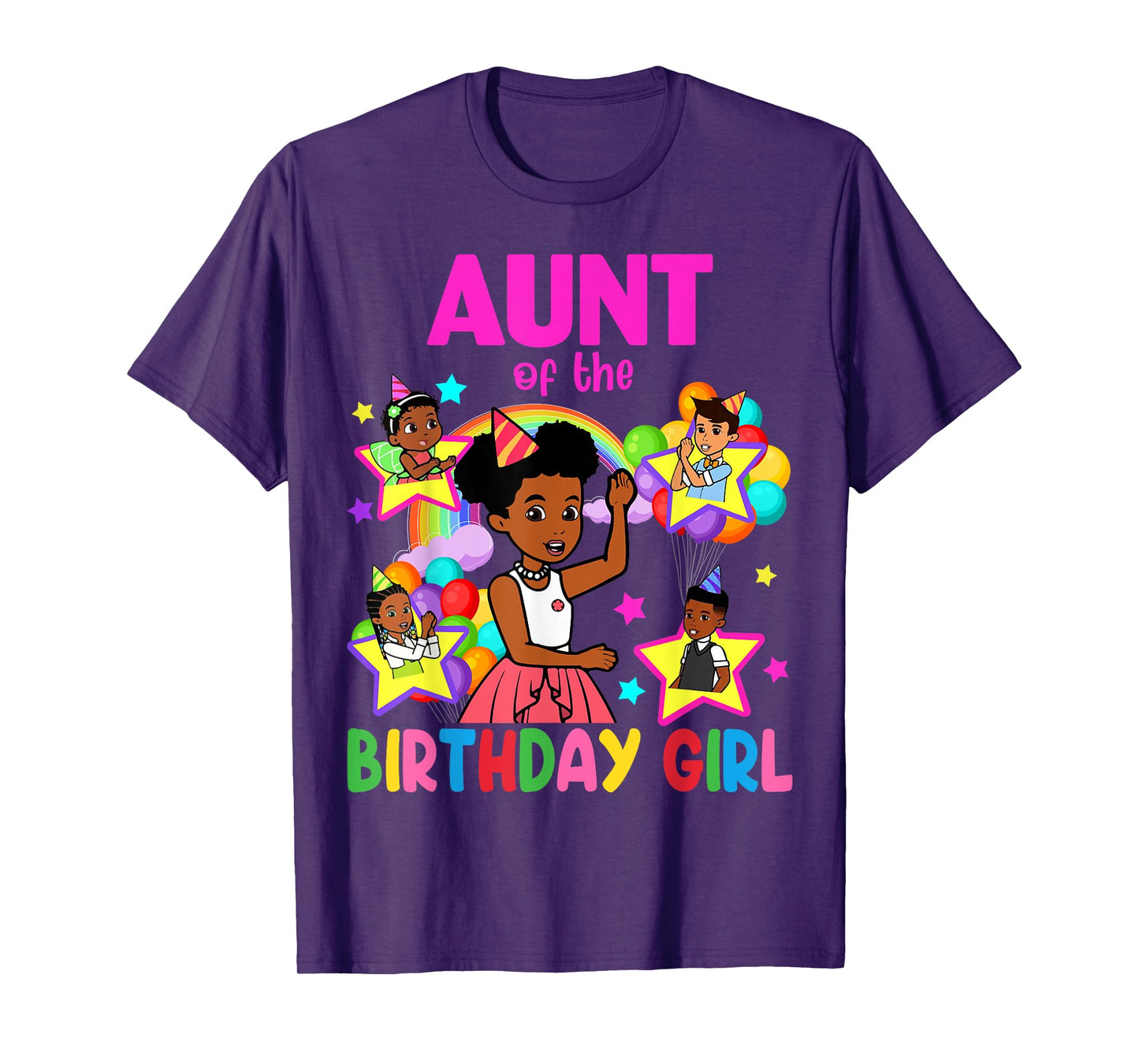 Aunt Of Birthday Girl Gracie Birthday Dolls Girl Party T-Shirt