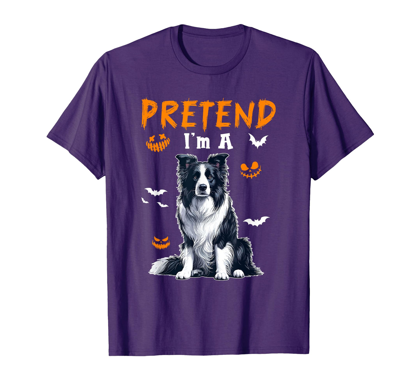 Pretend I'm A Border Collie Halloween Costume Owner Kids T-Shirt