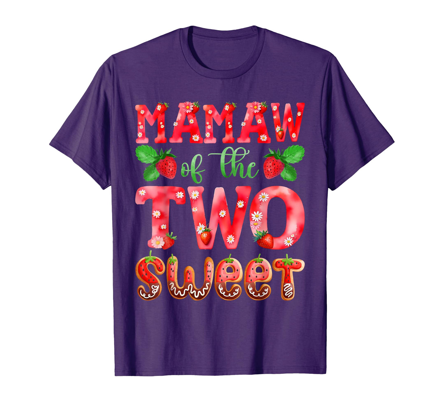MAMAW Of The Two Sweet Second Birthday Girl Strawberry T-Shirt