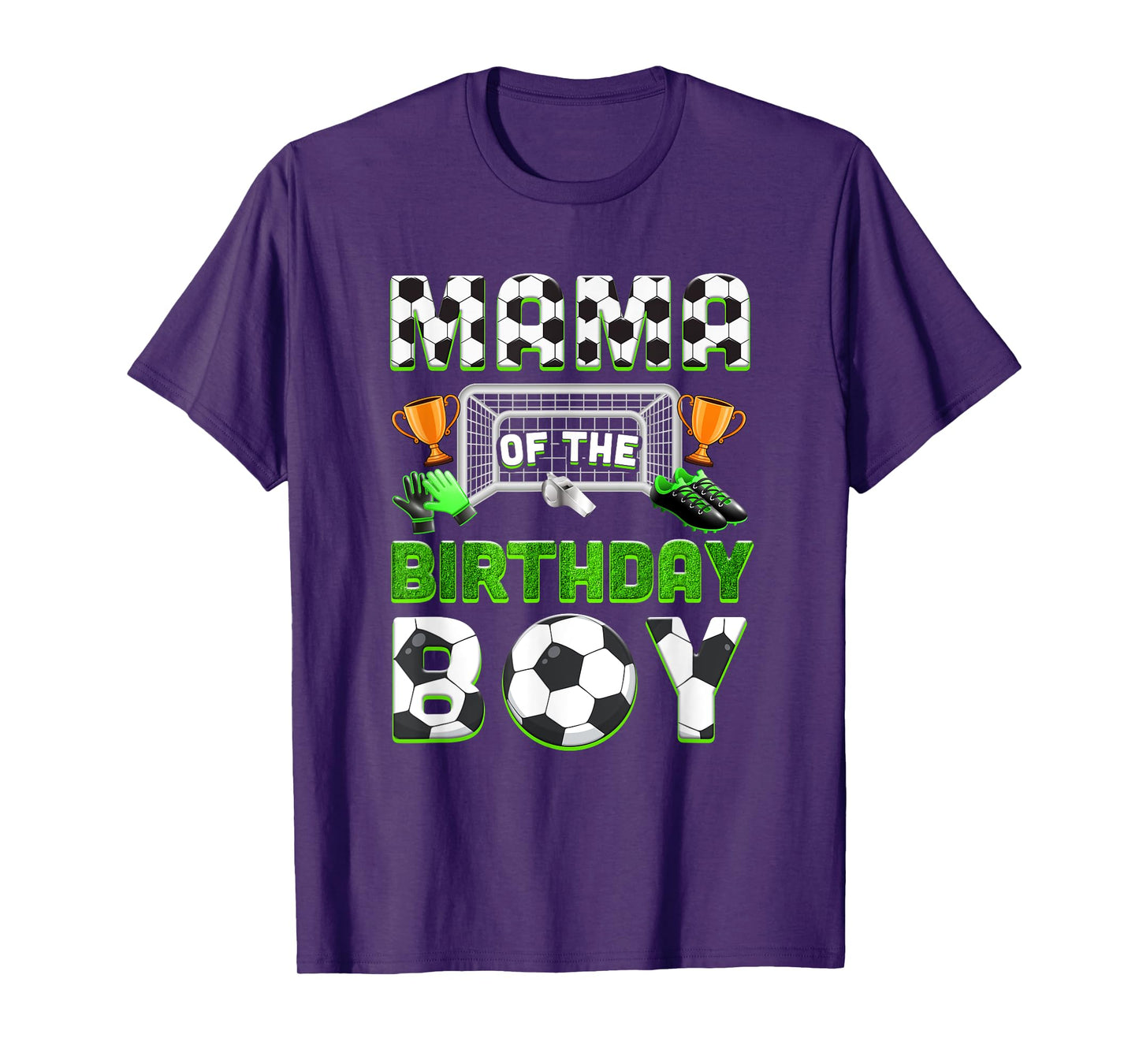 Mama Of The Birthday Boy Soccer Family Matching Party T-Shirt