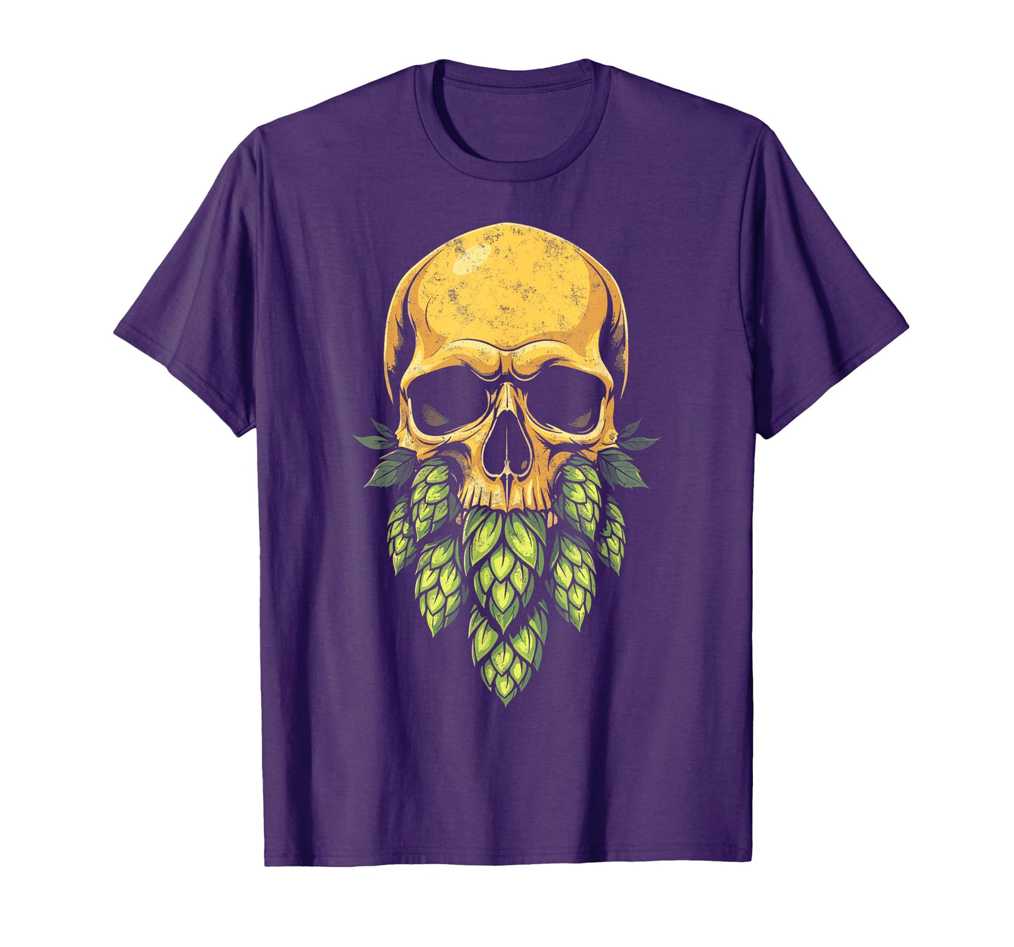 Hop Bearded Skull Brewer Funny Craft Beer Drinking IPA Lover T-Shirt