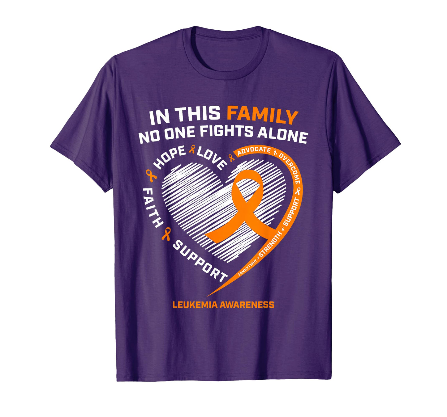 Family Fight Leukemia Awareness Products Gift Men Women Kids T-Shirt
