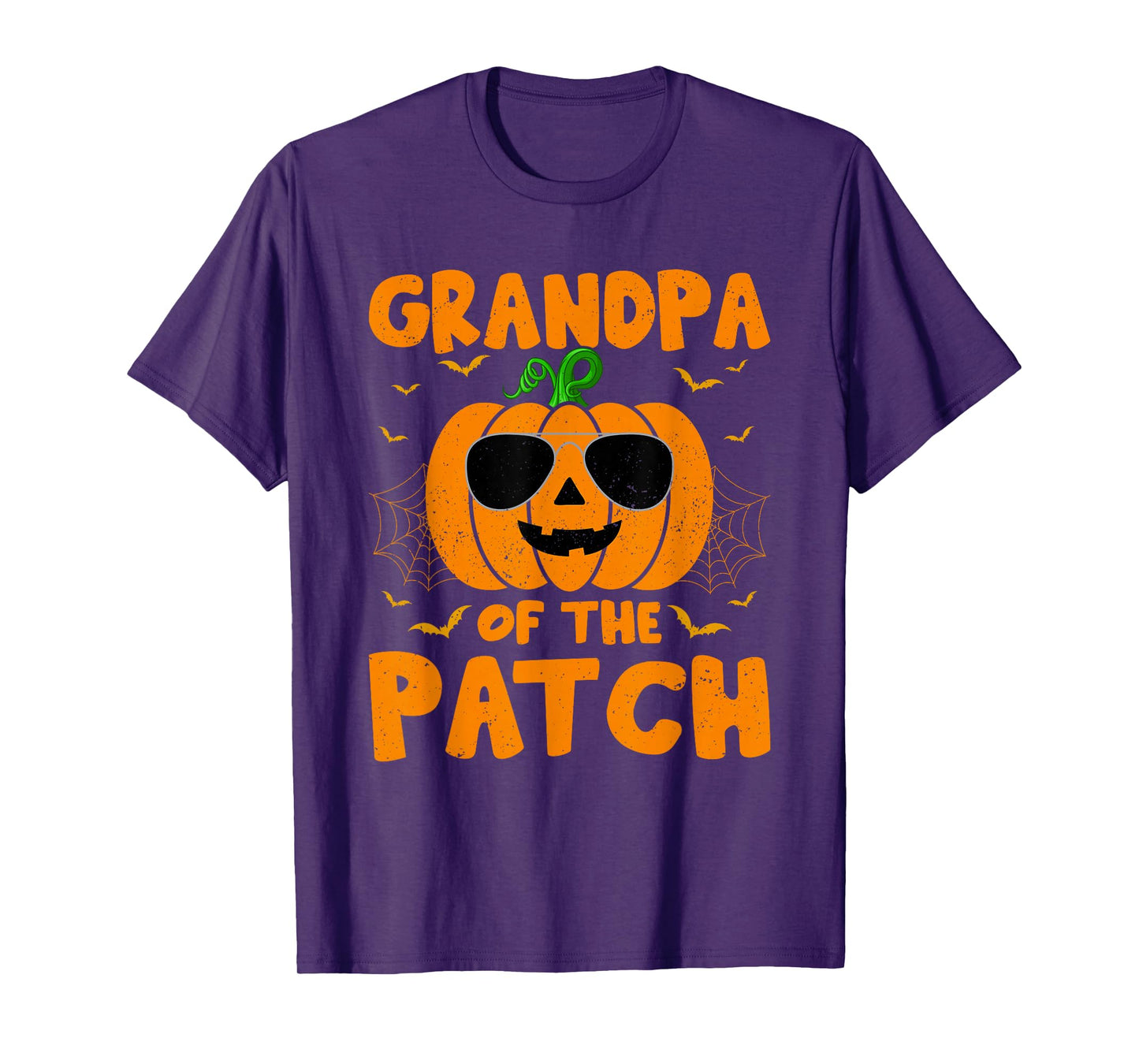Pumpkin Grandpa Of The Patch Family Group Costume Halloween T-Shirt