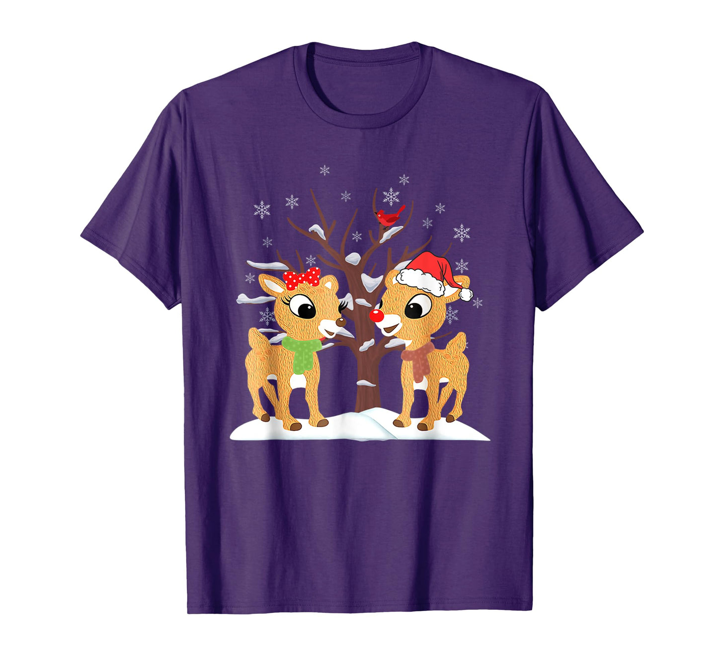 Rudolph and Clarice Shirt Christmas Kids Girls Tee Reindeer T-Shirt