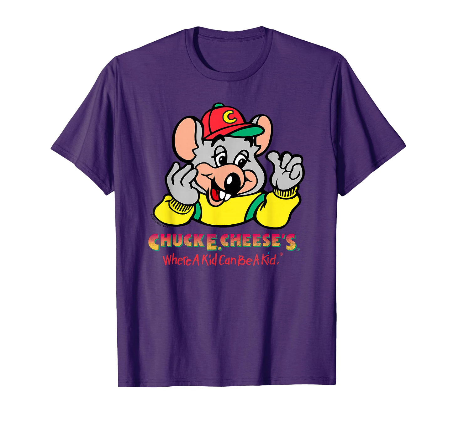 Chuck E. Cheese's Where A Kid Can Be A Kid Retro Chest Logo T-Shirt