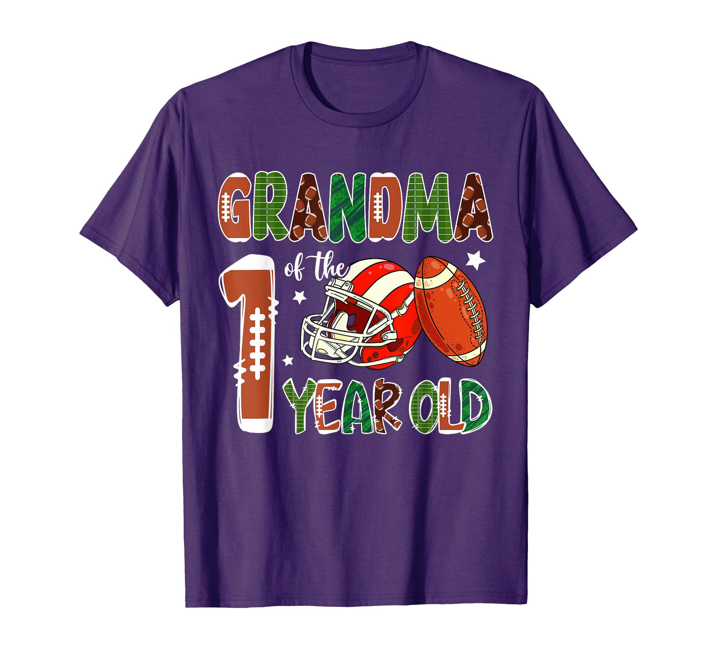 Grandma Of The 1 Year Old Football Themed 1st Birthday Party T-Shirt