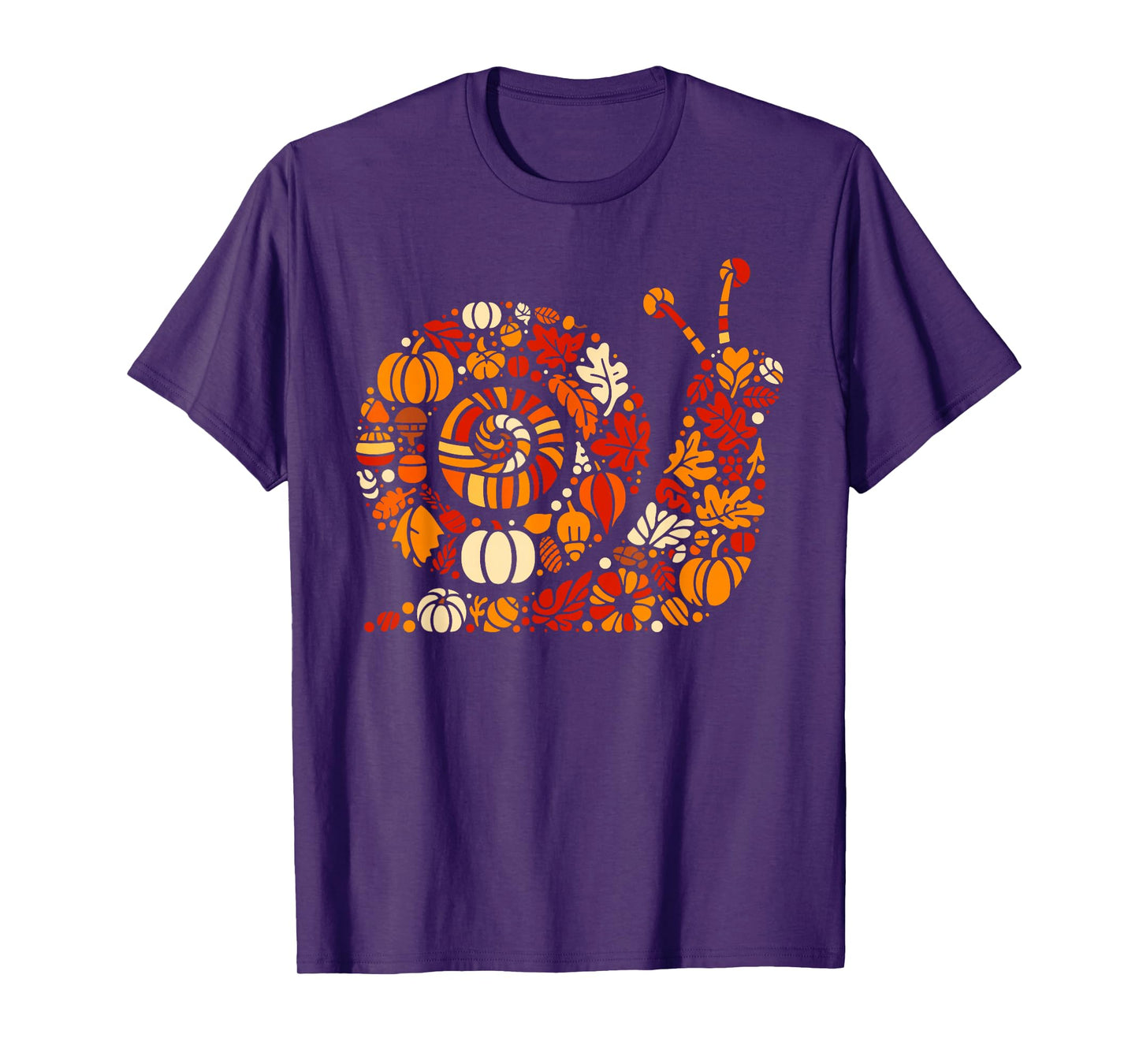 Autumn Pumpkin Fall Snail Thanksgiving Womens Mens Kids T-Shirt