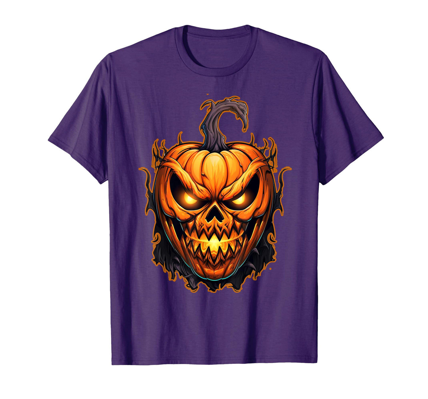 Funny Fall Autumn Halloween Scary Pumpkin lazy Costume T-Shirt