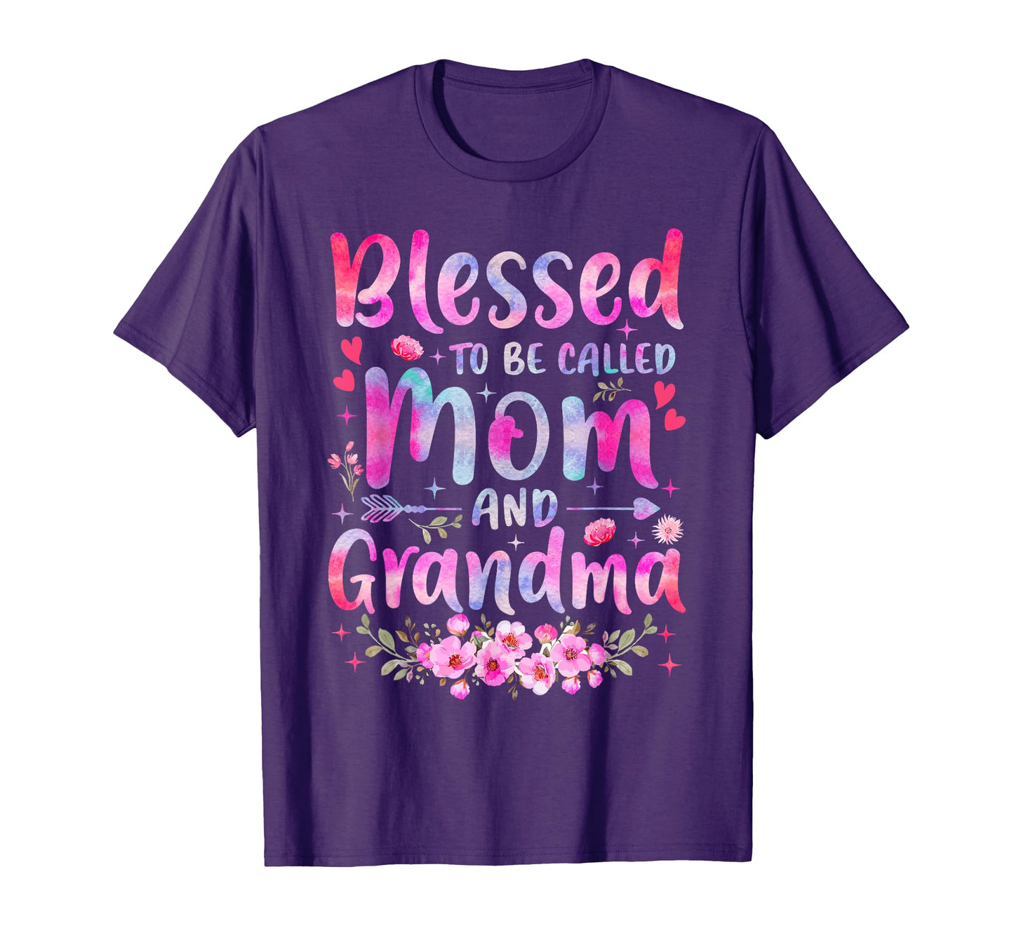 Mother's Day Blessed To Be Called Mom And Grandma Flowers T-Shirt