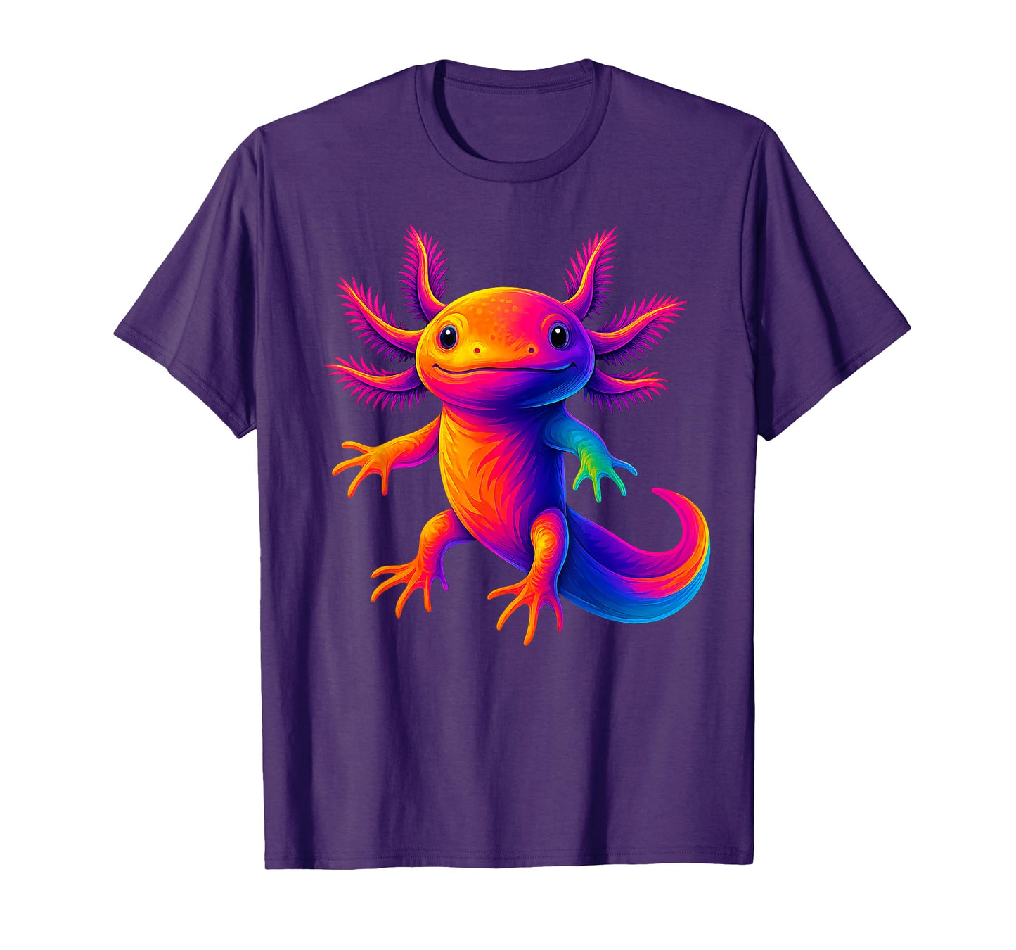 Cute Axolotl Anime Colorful Funny Gifts Men Women Boy Girls T-Shirt