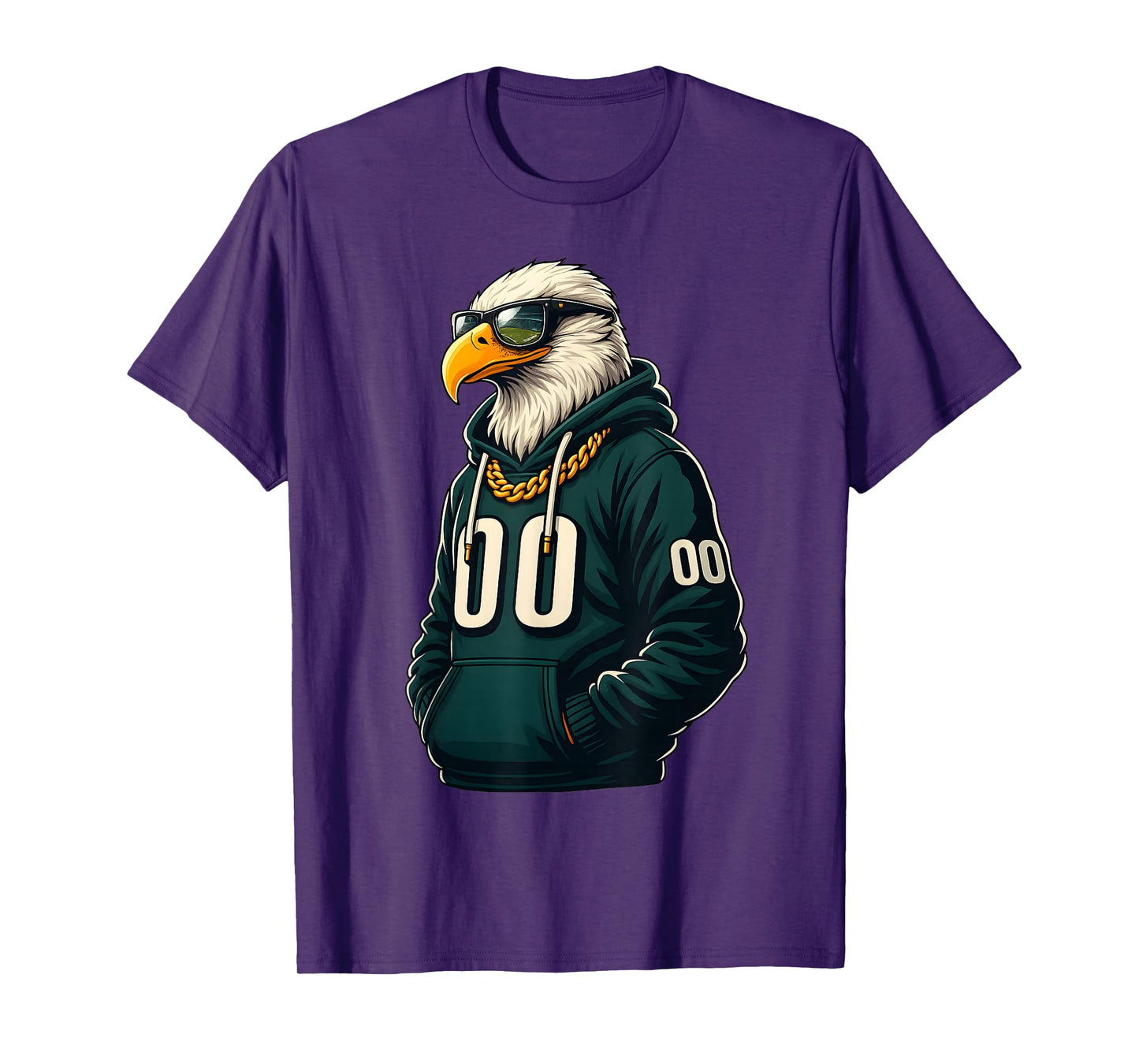Bald Face Eagle with Sunglasses Women Men Kids Funny Tees T-Shirt