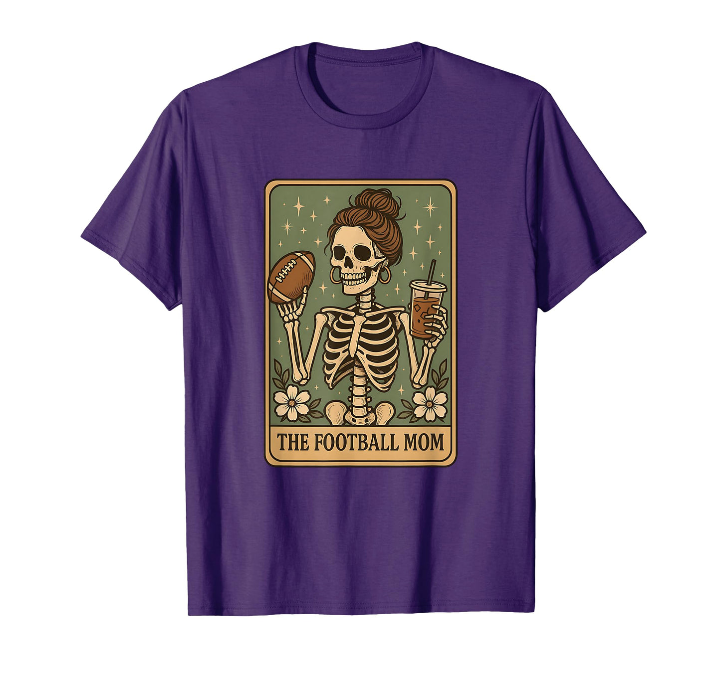 The Football Mom Tarot Card Skeleton Game Day Proud Moms T-Shirt