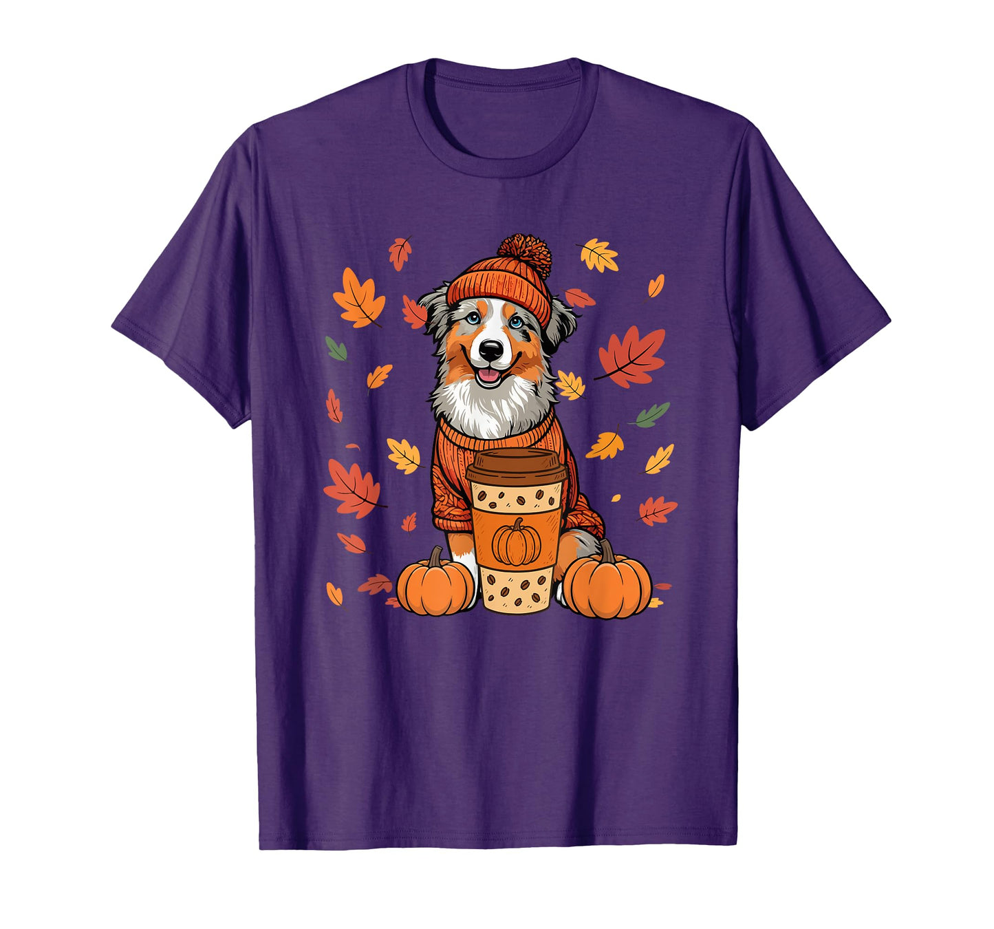 Aussies Wearing Sweater Coffee Thanksgiving Autumn Owner T-Shirt